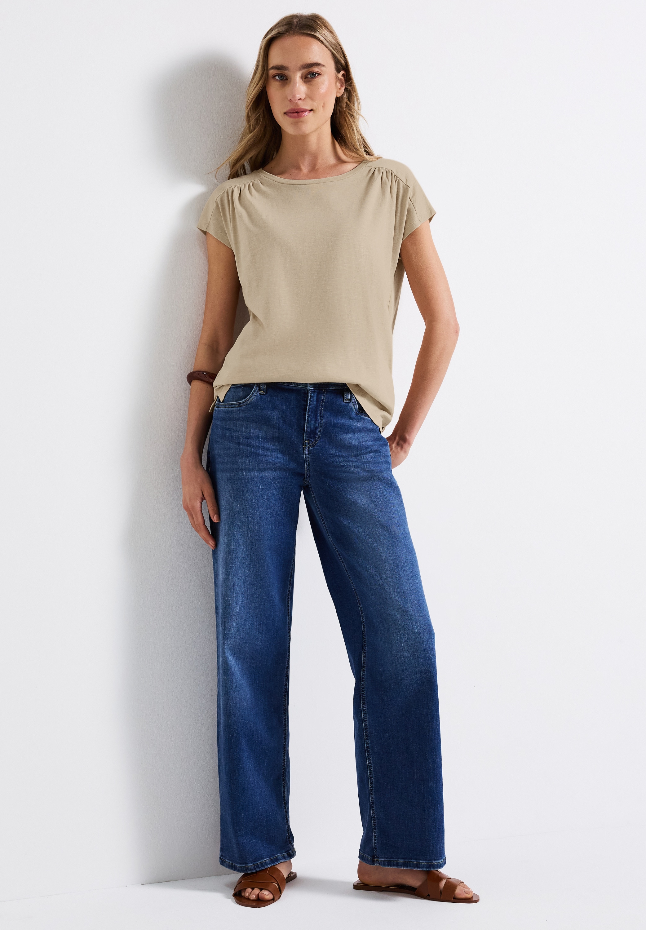 STREET ONE Shirttop, mit Raffung