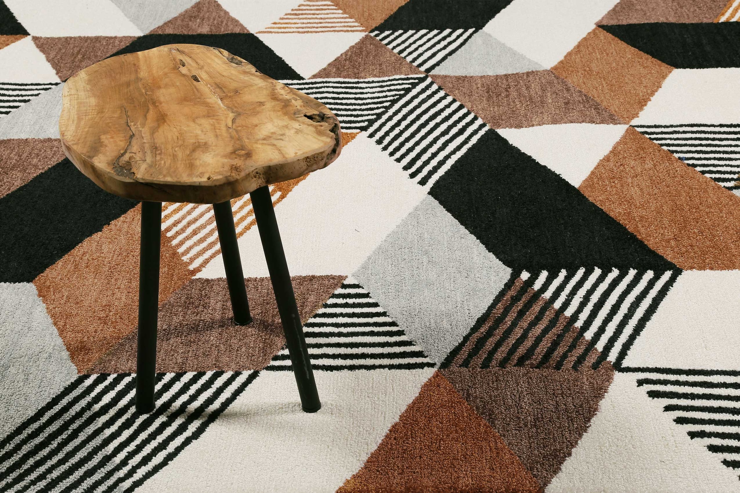 Esprit Teppich »Uptown,  ESP-39872«, rechteckig, 8 mm Höhe, bunt, handgetuftet, grafischer Retro Look für Wohnzimmer, Schlafzimmer
