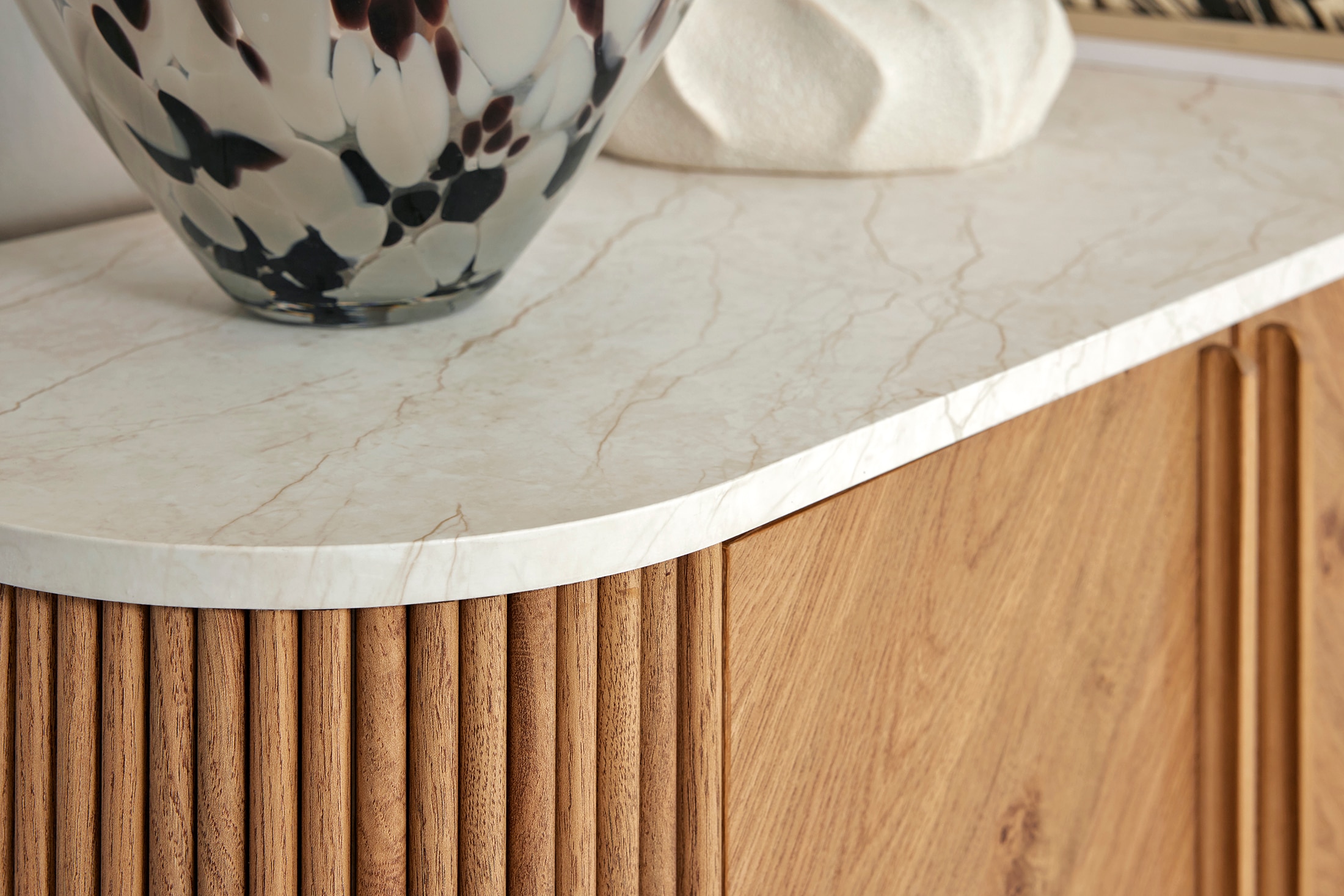 Jahnke Sideboard »ARROW SB 160«, (1 St.), Sideboard, abgerundet, Fischgrät-Muster, Breite 159,5 cm