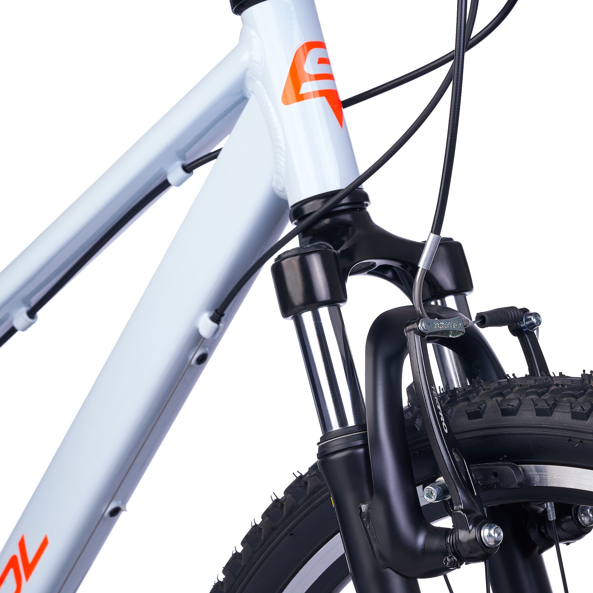 S’COOL Jugendfahrrad »S'COOL Xroc Pro 24-K7 Sky Grey/Neon Orange« 7 Gang Shimano Kettenschaltung