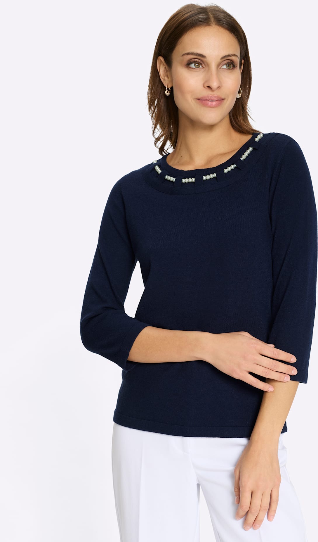 Lady Rollkragenpullover "Rundhals-Pullover" günstig online kaufen