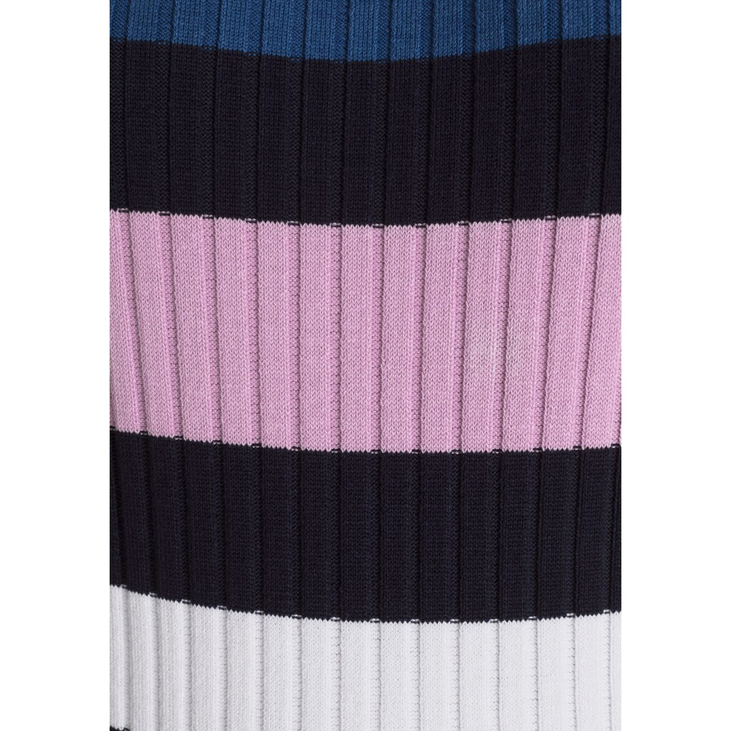 Damenmode Pullover AJC Rundhalspullover, mit multicolor Streifendesign & Rüschenkante - NEUE KOLLEKTION bunt-gestreift Damenmode Pullover AJC Rundhalspullover, mit multicolor Streifendesign & Rüschenkante - NEUE KOLLEKTION bunt-gestreift