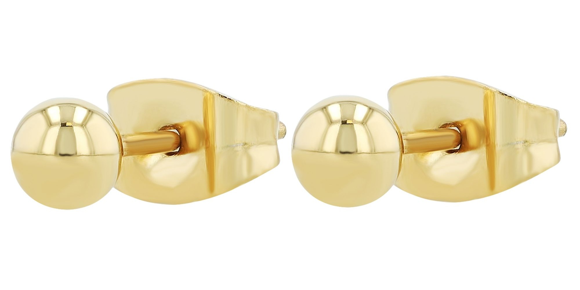 Adelia's Mic Unisex Stud Earrings Gold 2