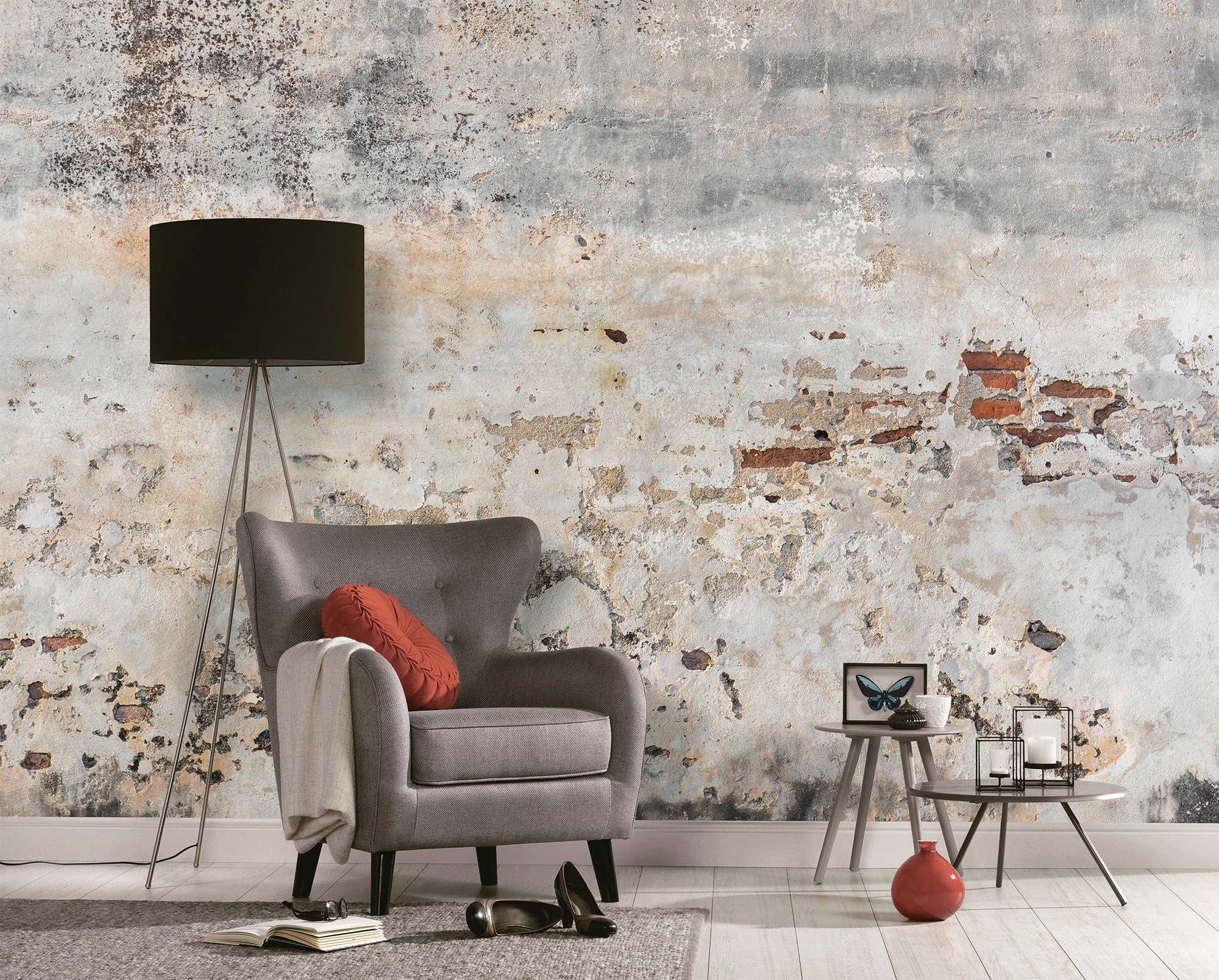 living walls Fototapete "Designwalls Old Wall" glatt Vlies, Wand, Schräge, Decke