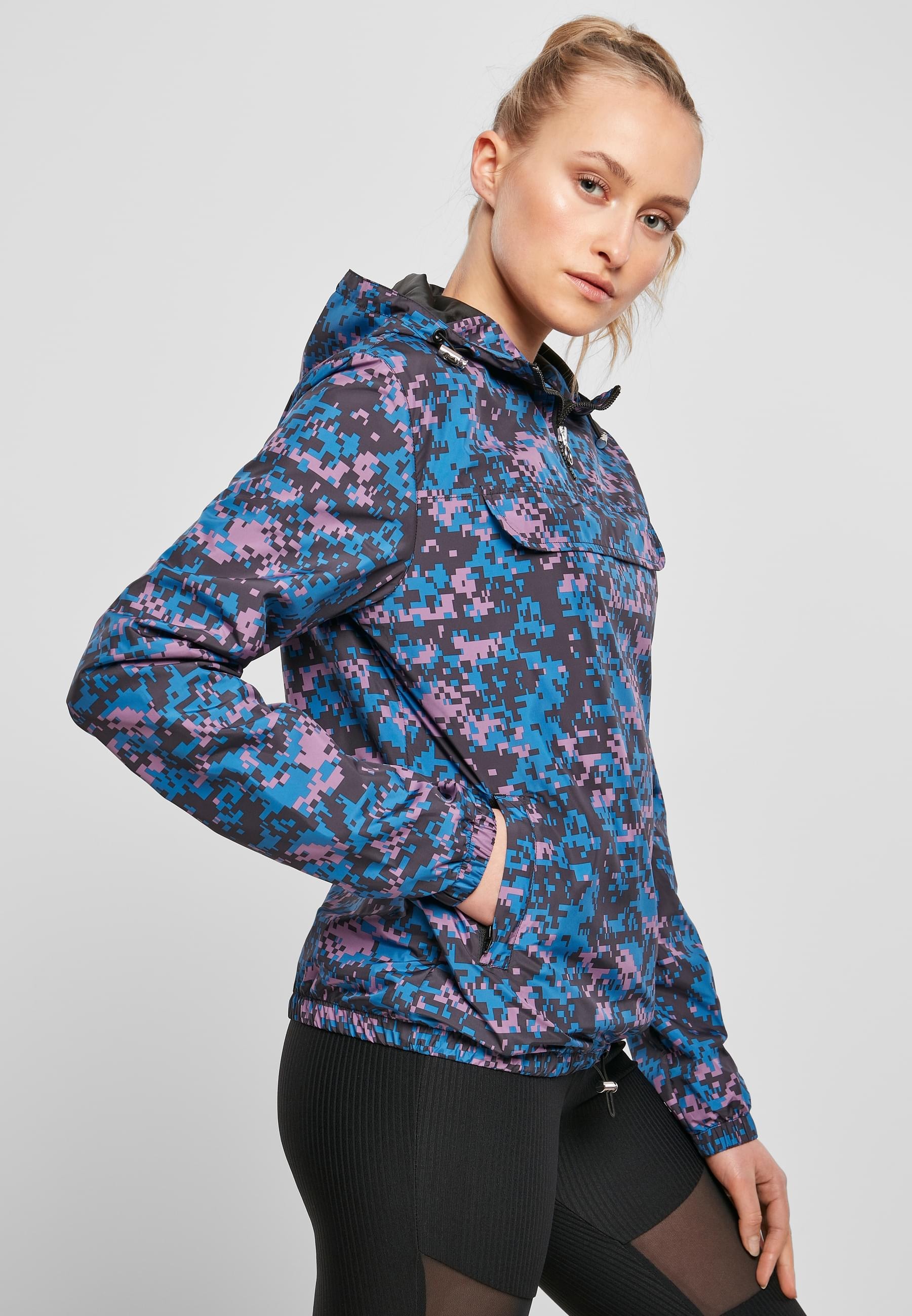 URBAN CLASSICS Windbreaker »Urban Classics Damen Ladies Camo Pull Over Jacket«, (1 St.), mit Kapuze
