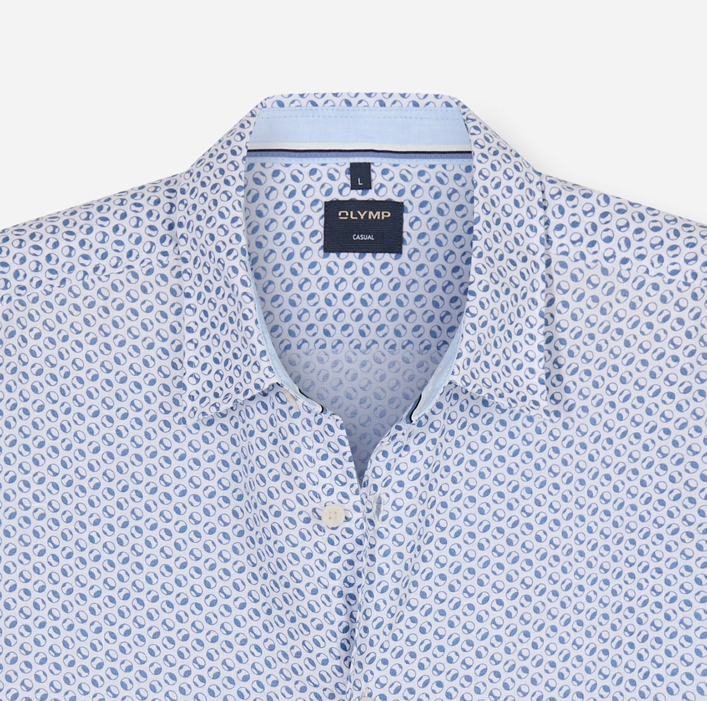 OLYMP Leinenhemd mit Minimal-Muster, aus Leinen, regular fit