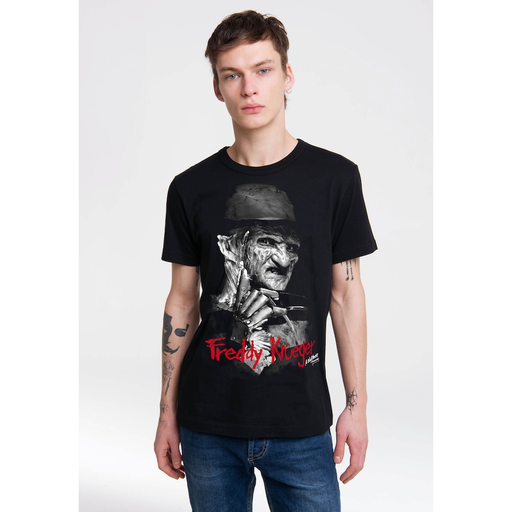 LOGOSHIRT T-Shirt »Nightmare On Elm Street – Freddy Krueger« mit trendigem Frontprint