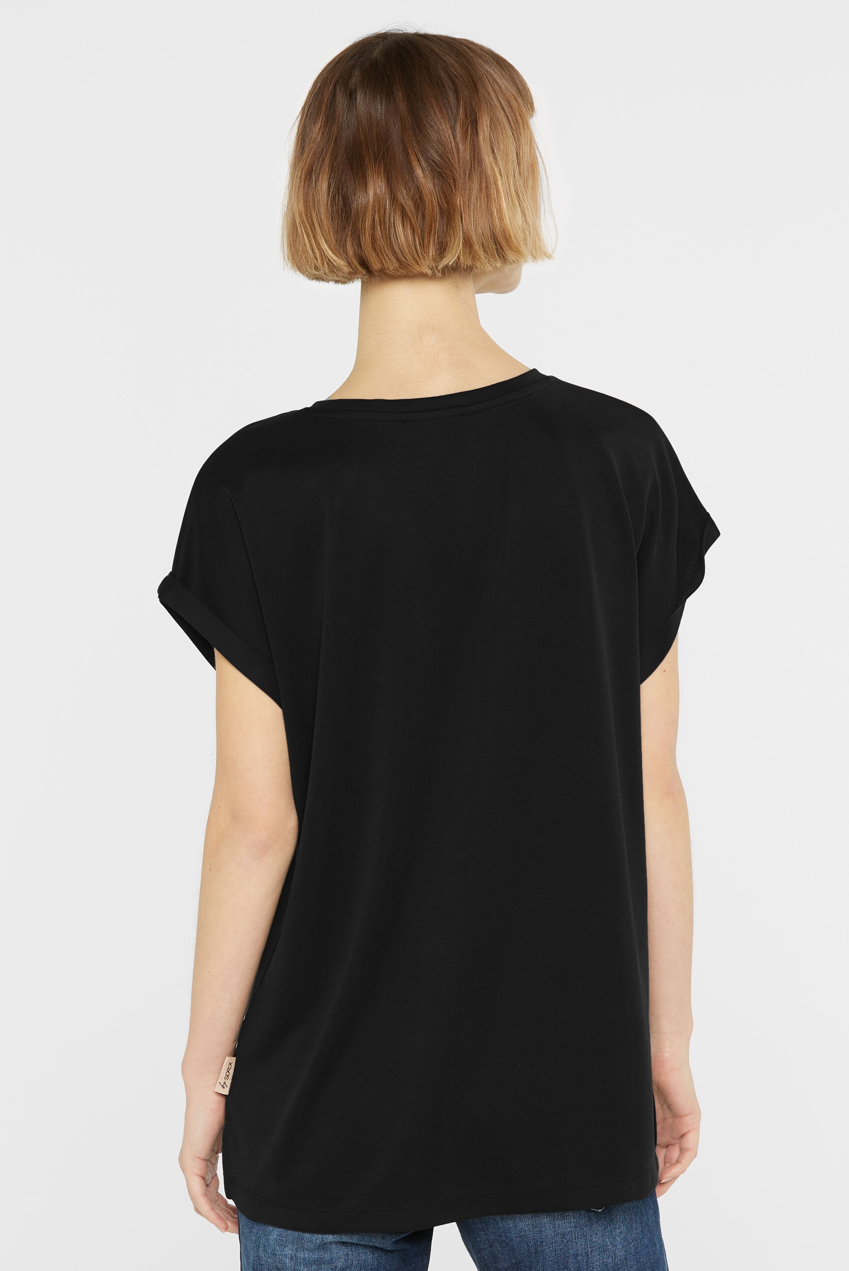 SENSES.THE LABEL Rundhalsshirt, mit Necktape