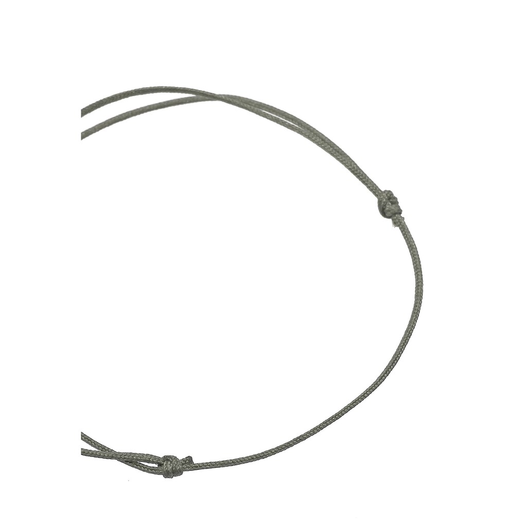 Elli Armband »Kreis Geo Design Grau Nylon Verstellbar 925 Silber«