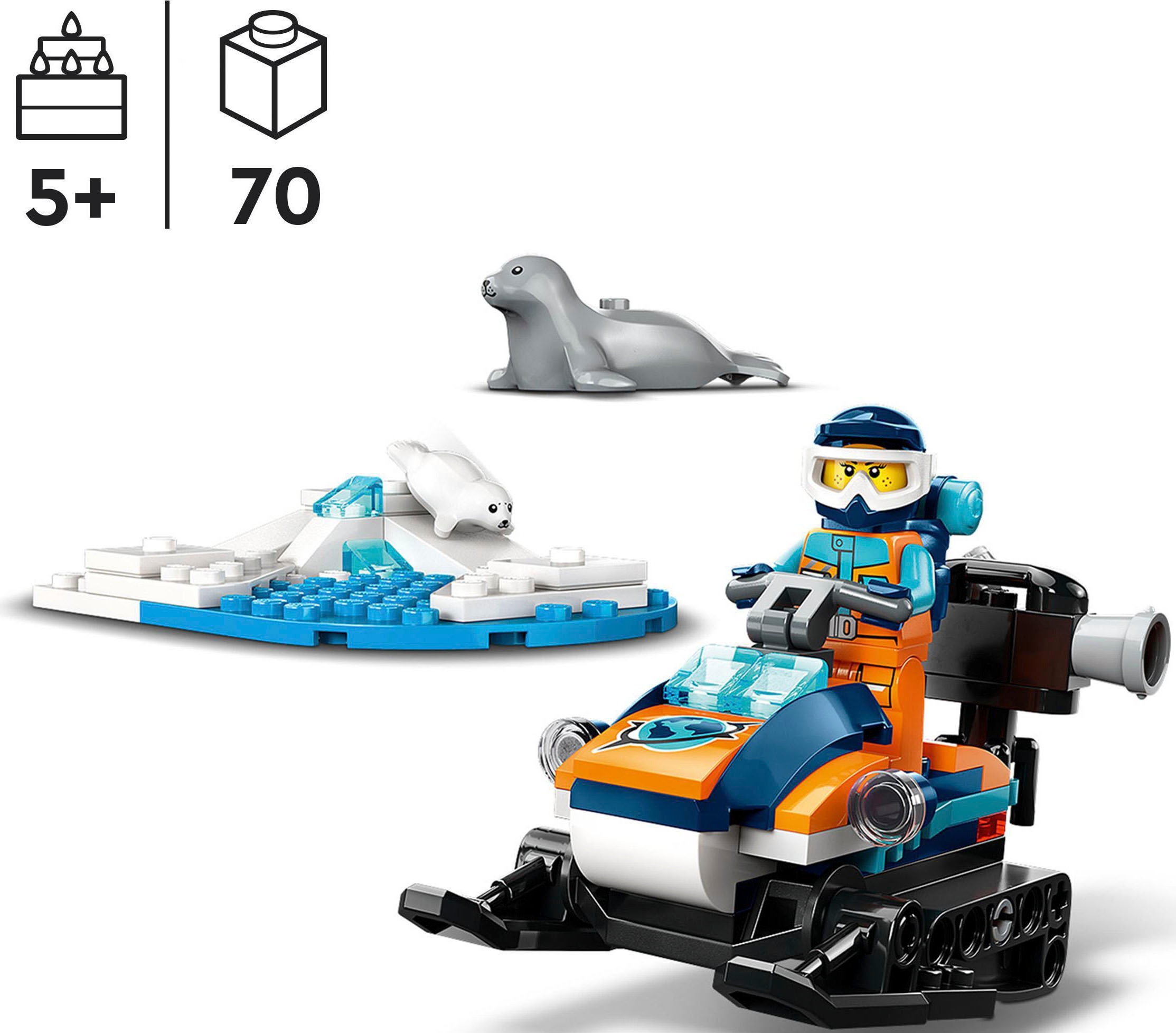 LEGO® Konstruktionsspielsteine »Arktis-Schneemobil (60376), LEGO® City«, (70 St.), Made in Europe