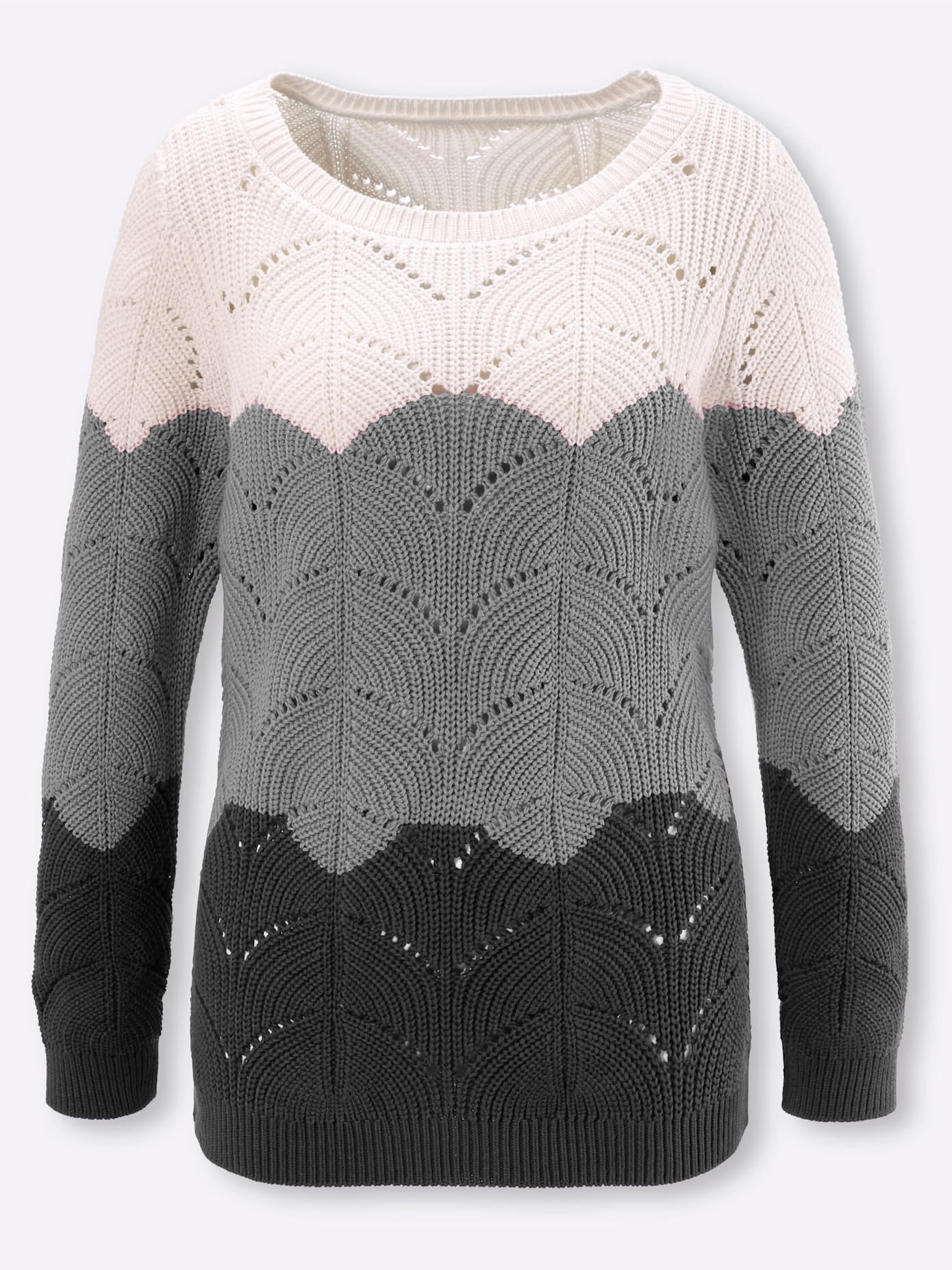 Classic Basics Ajourpullover "Rundhals-Pullover" günstig online kaufen