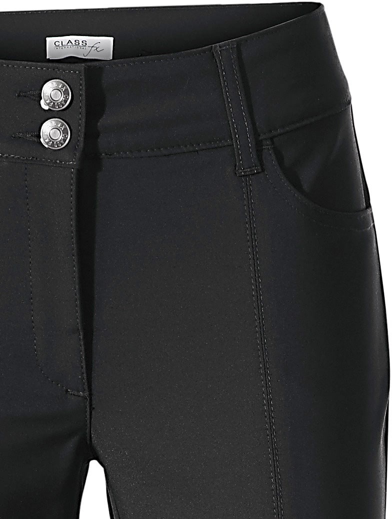 Röhrenhose HEINE, Damen, Gr. 25, Kurzgrößen, schwarz, 48% Baumwolle, 45% Polyester, 7% Elasthan, Miedereinsatz:15% Elasthan, 85% Polyamid, unifarben, lang, Hosen 3
