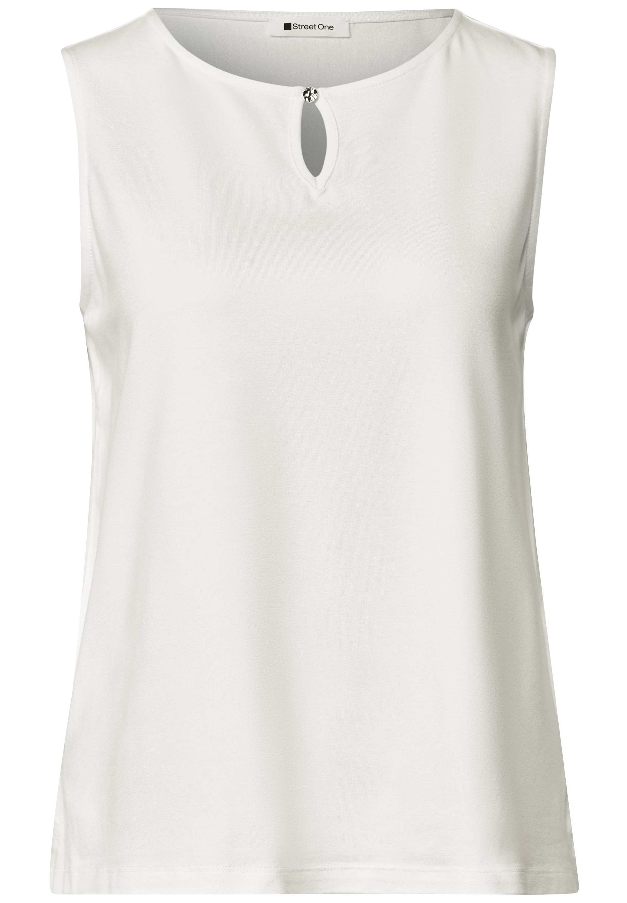 STREET ONE V-Shirt aus strecthigem Viskosematerial