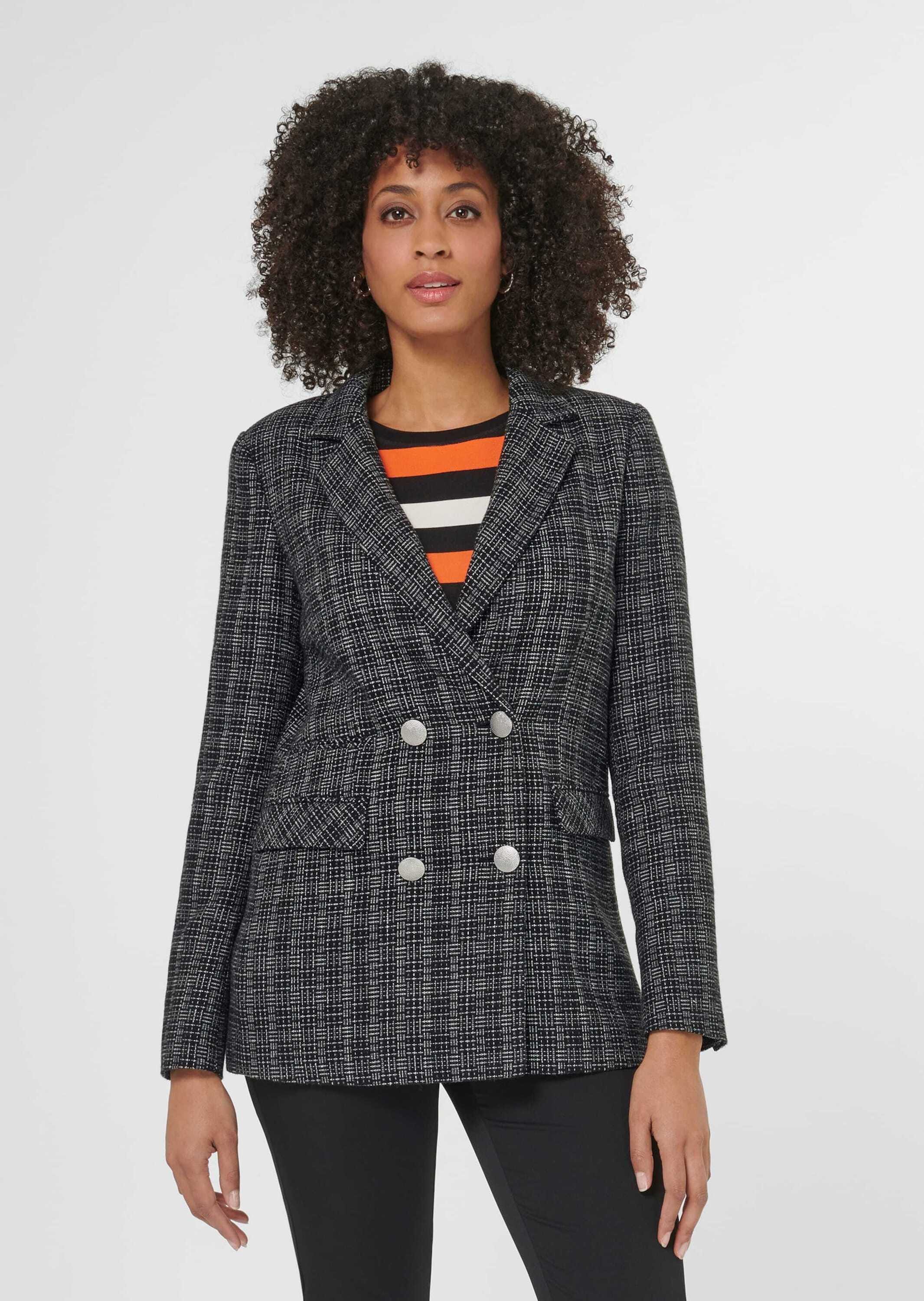MADELEINE Jackenblazer »Blazer Klassischer Blazer mit silberfarbenen Knöpfen«