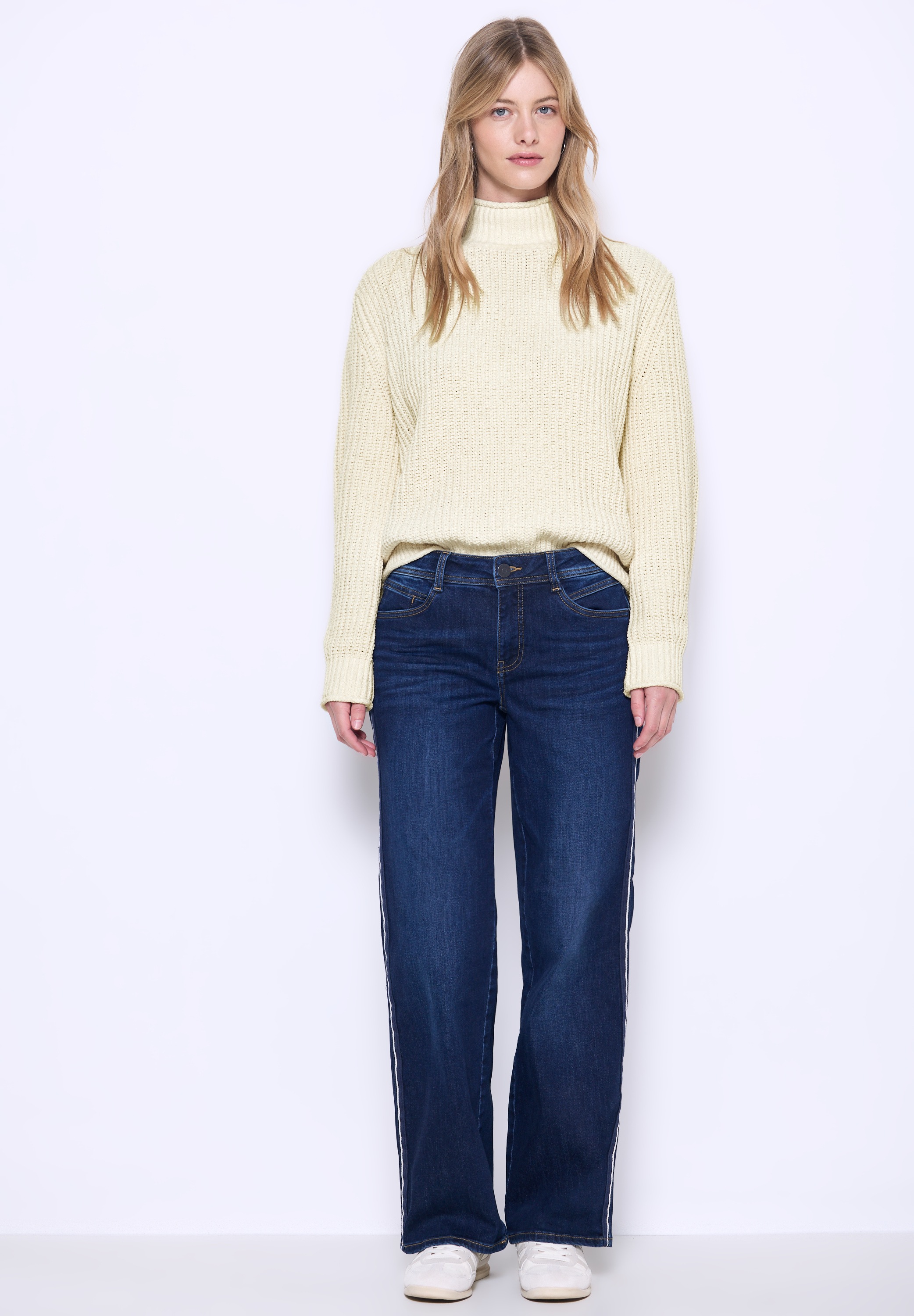 STREET ONE STUDIO Strickpullover, aus softem Materialmix