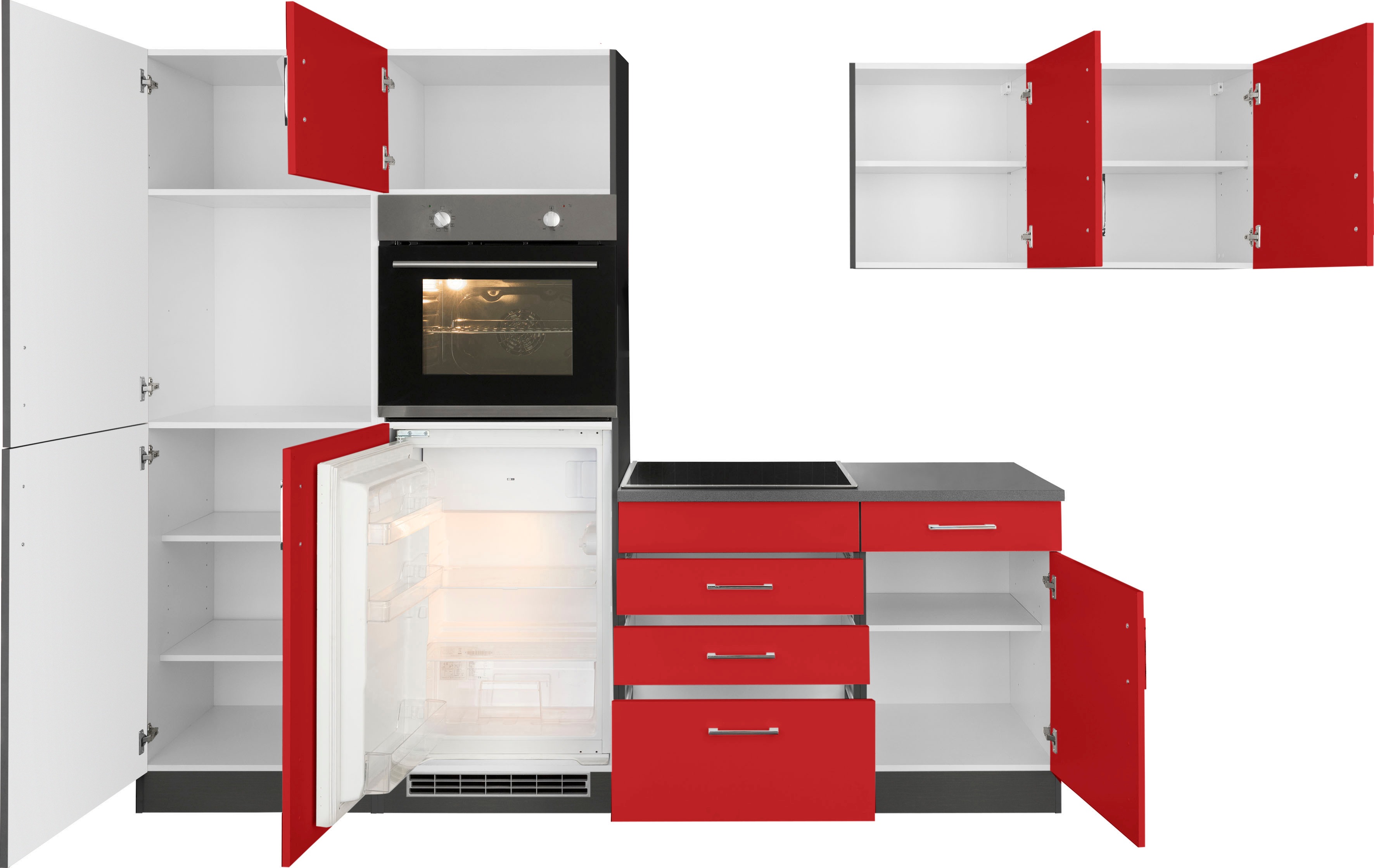 Thumbnail - KOCHSTATION Küchenzeile "KS-Paris – Küchen mit einzigartigen Fotomotiven auf den Fronten" Stellbreite 290/220 cm, wahlwe...