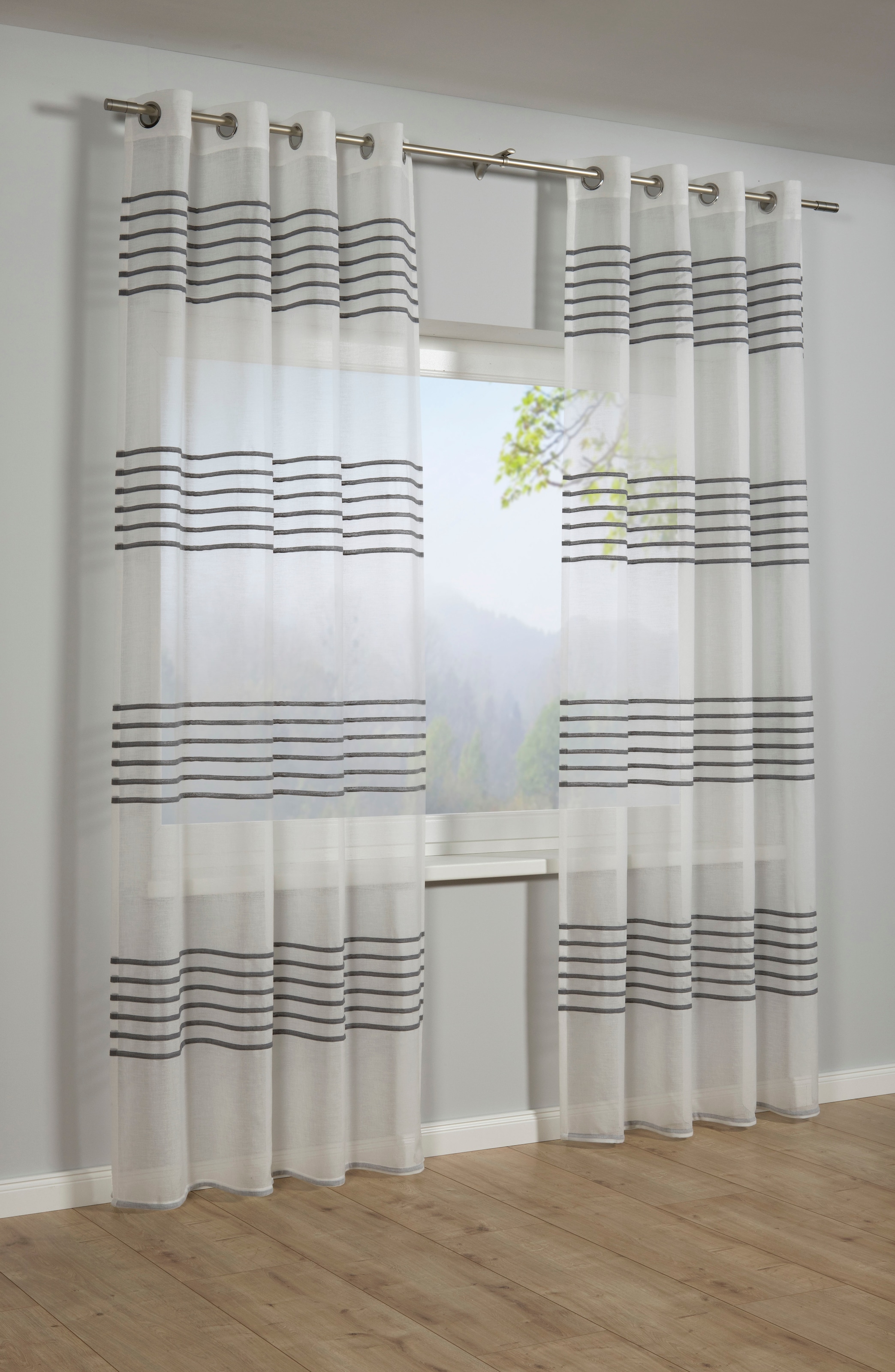  Gardine »Schal 3-D Streifen« (1 St.) s...