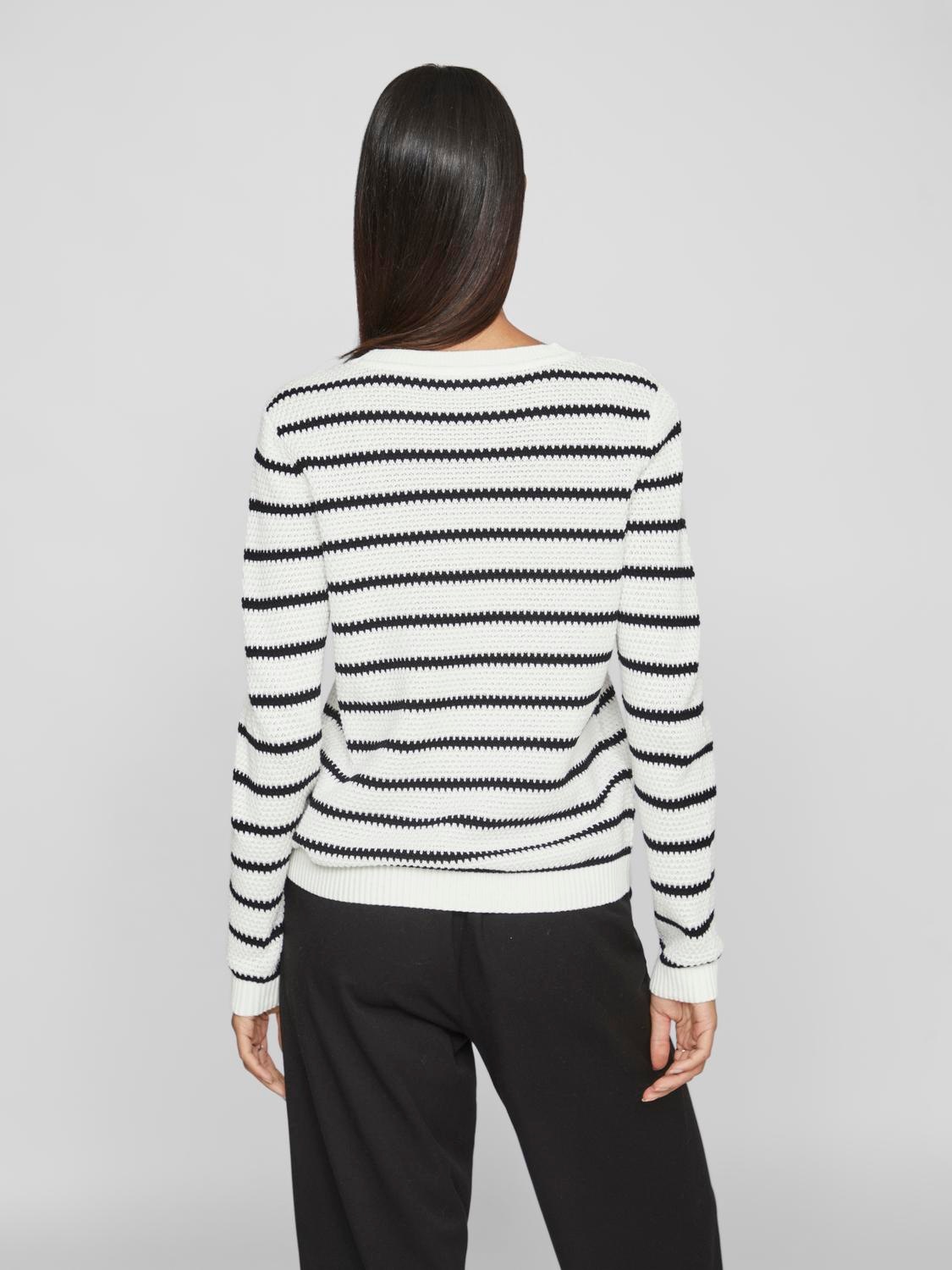 Vila Rundhalspullover "VIDALO O-NECK L/S STRIPE KNIT TOP- NOOS" günstig online kaufen