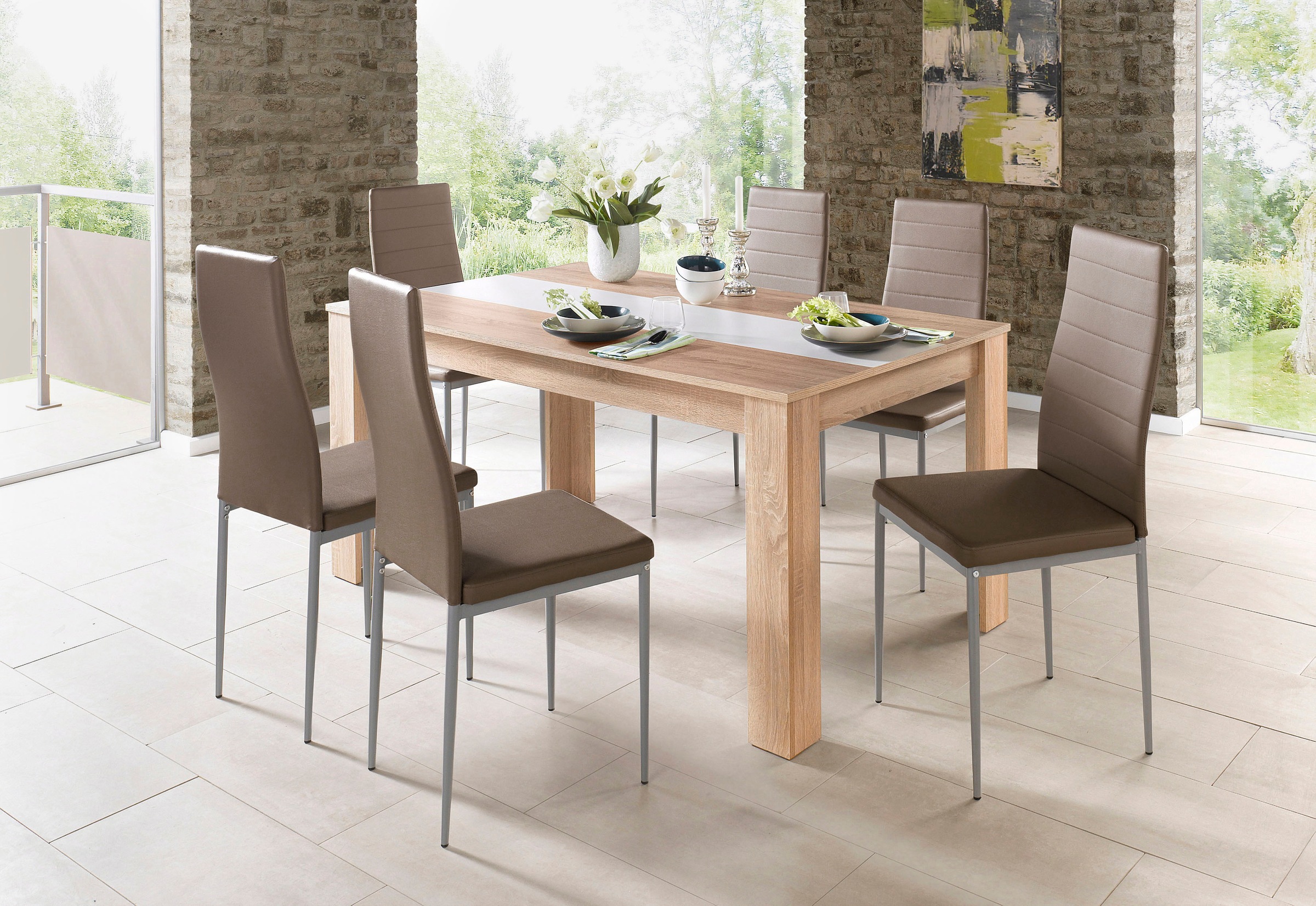 Home affaire "Pluto" (Set) 4 Stk.Bezug in Kunstleder günstig online kaufen