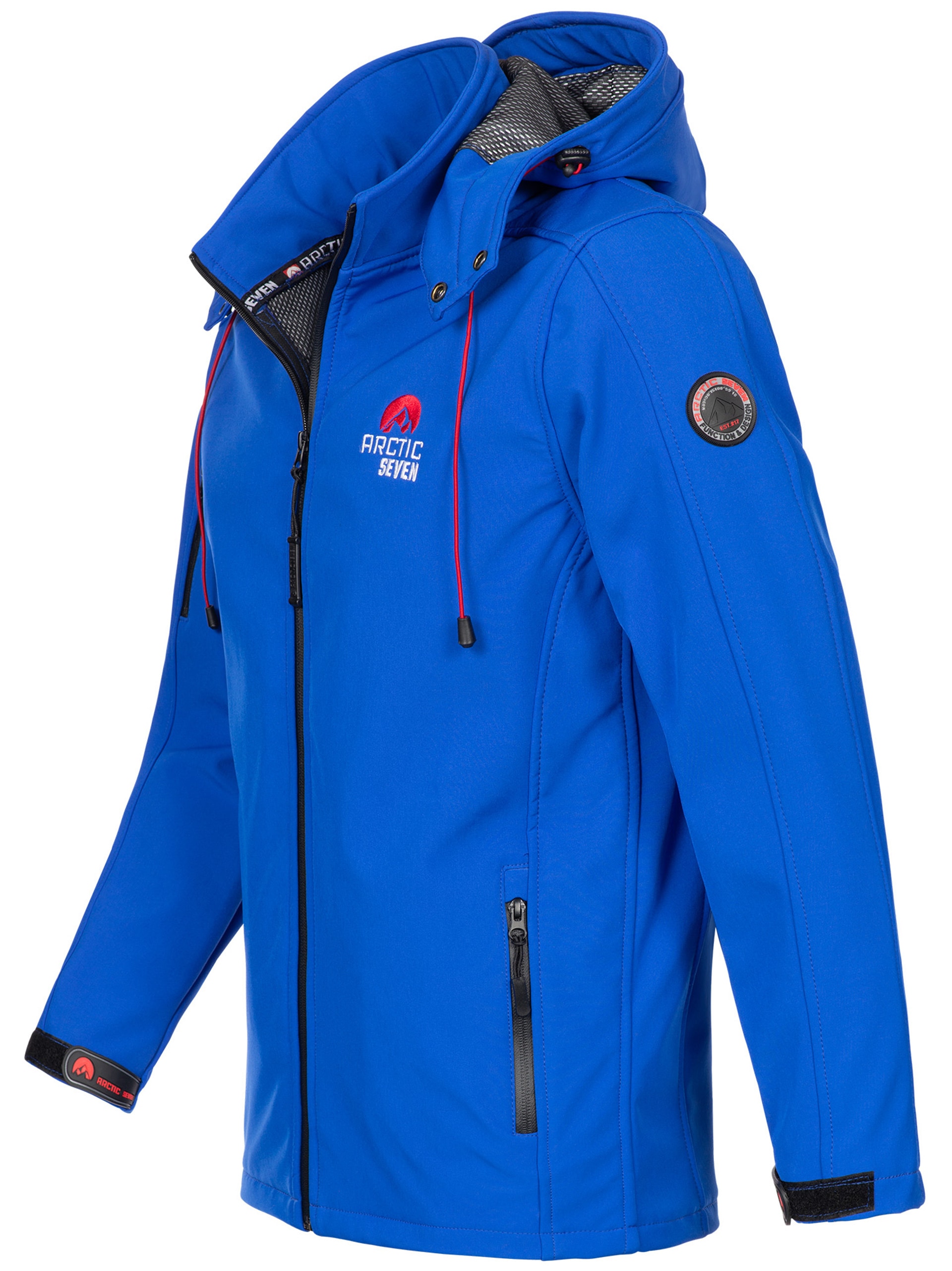 Arctic Seven Softshelljacke »ASAdventuraa«, sportliche Outdoorjacke mit abnehmbarer Kapuze