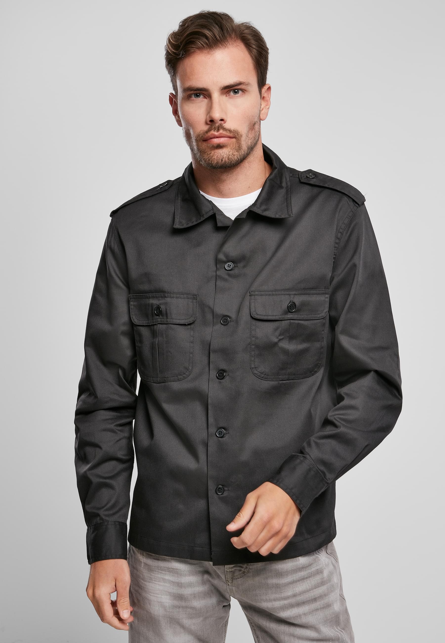 Brandit Langarmhemd »Brandit Herren US Shirt«, (1 tlg.)
