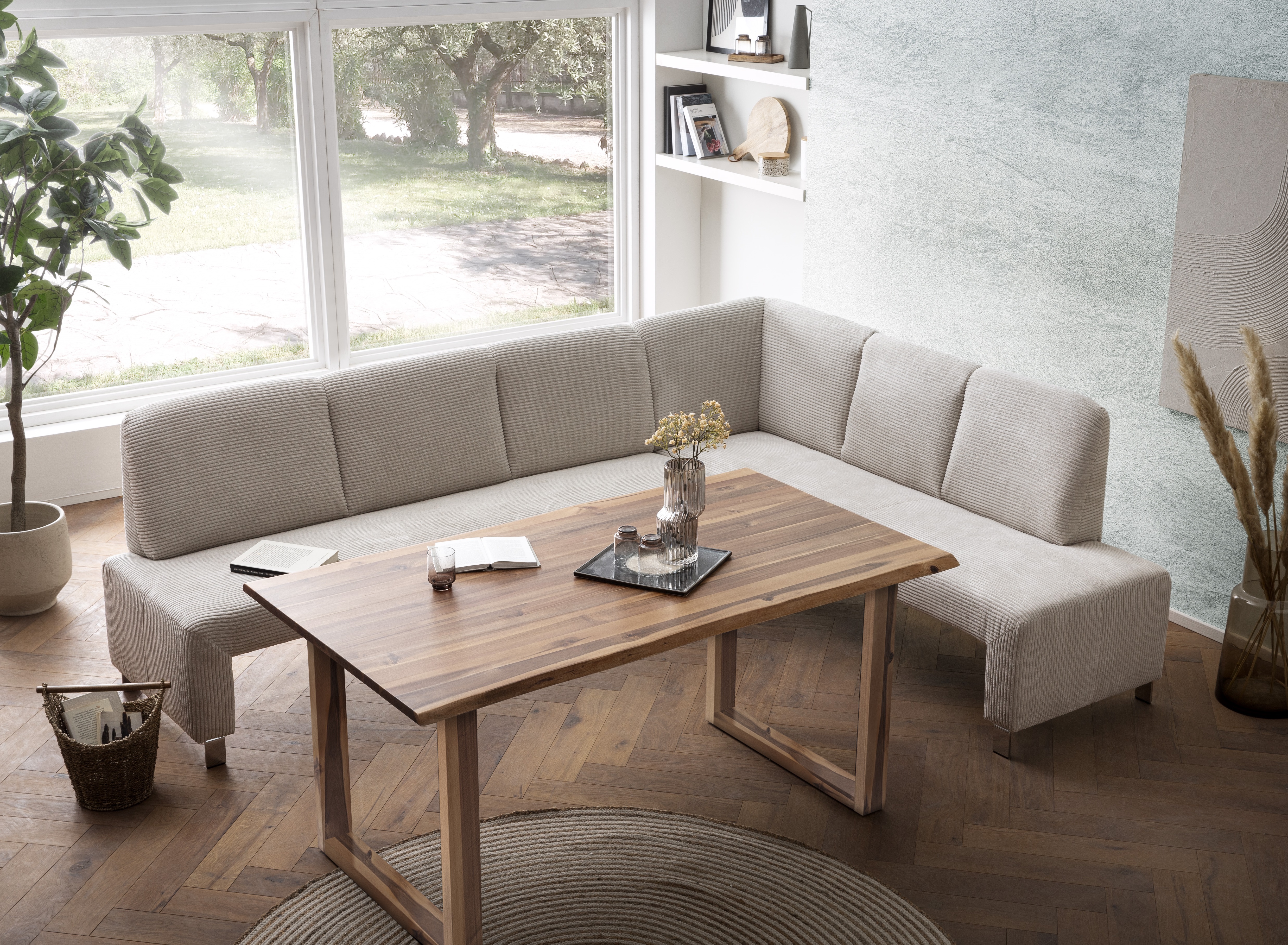 exxpo - sofa fashion Eckbank "Intenso, modern, 263/198 cm (B/T)" hohe Bodenfreiheit, frei im Raum stellbar, hoher Sitzkomfort