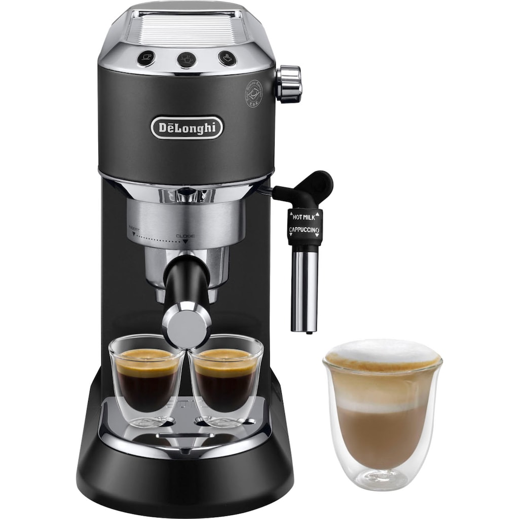 De'Longhi Siebträgermaschine »Dedica Style EC 685.B«, 1350 Watt, 15 Bar