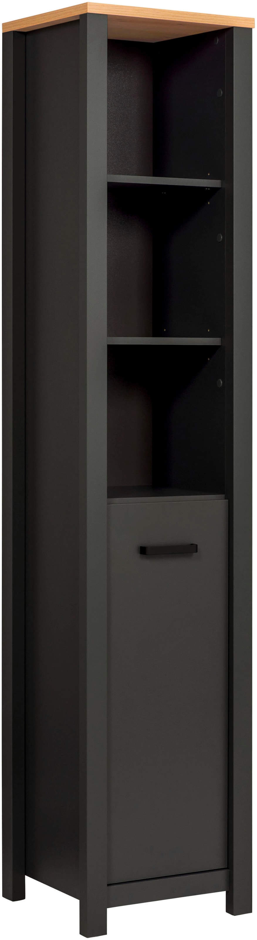 Inter Link Hochschrank "Pienza, Badezimmerschrank, Wasserabweisend, 42 x 40 x 197 cm" 1 Stk. tlg. Mehrzweckschrank mit Softclose, verstellbare Einlegeböden & Füße