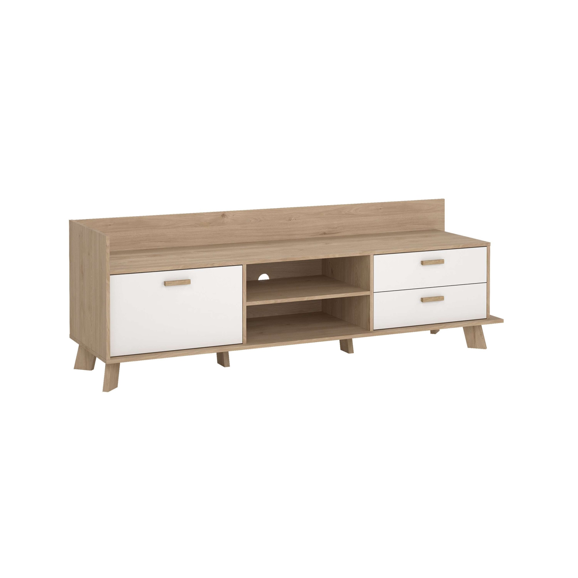 Home affaire Lowboard "Ikast TV-Möbel, Sideboard, TV-Unit, Fernsehschrank, TV-Element" TV-Kommode, 1 Tür, 2 Schubladen, Breite 182 cm, Höhe 61,6 cm