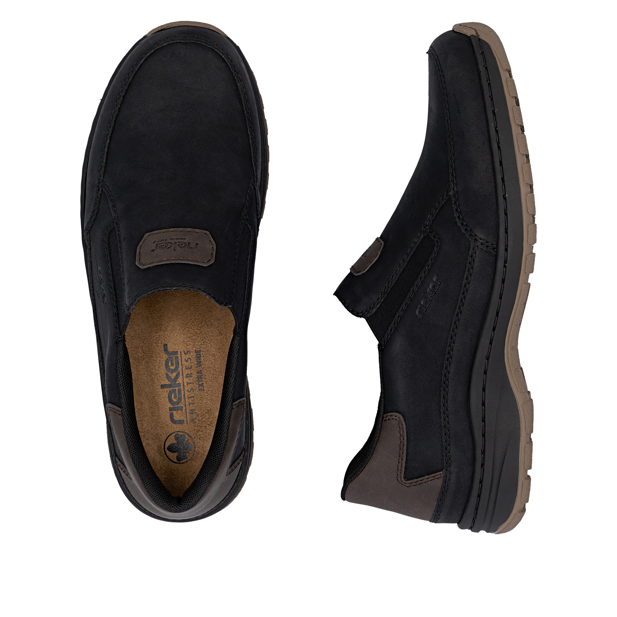 Rieker Slipper, Schlupfschuh, Halbschuh, Slip-on Sneaker mit Stretcheinsätze