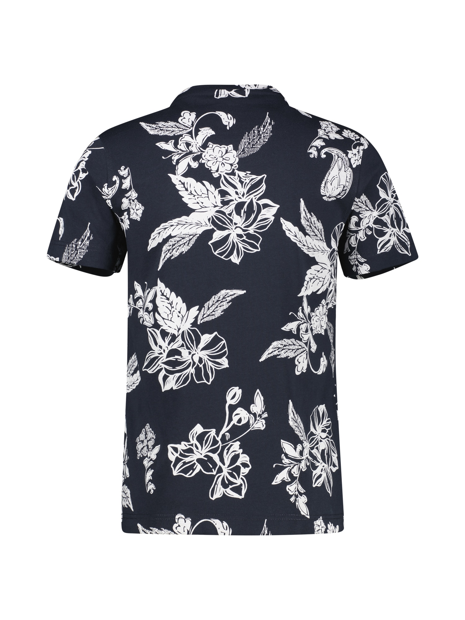 LERROS T-Shirt »T-Shirt mit O-Neck und floralem All-over-Print«