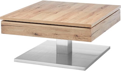 Couchtisch »Monrovia«, Tischplatte drehbar mit Innenfach, Asteiche furniert