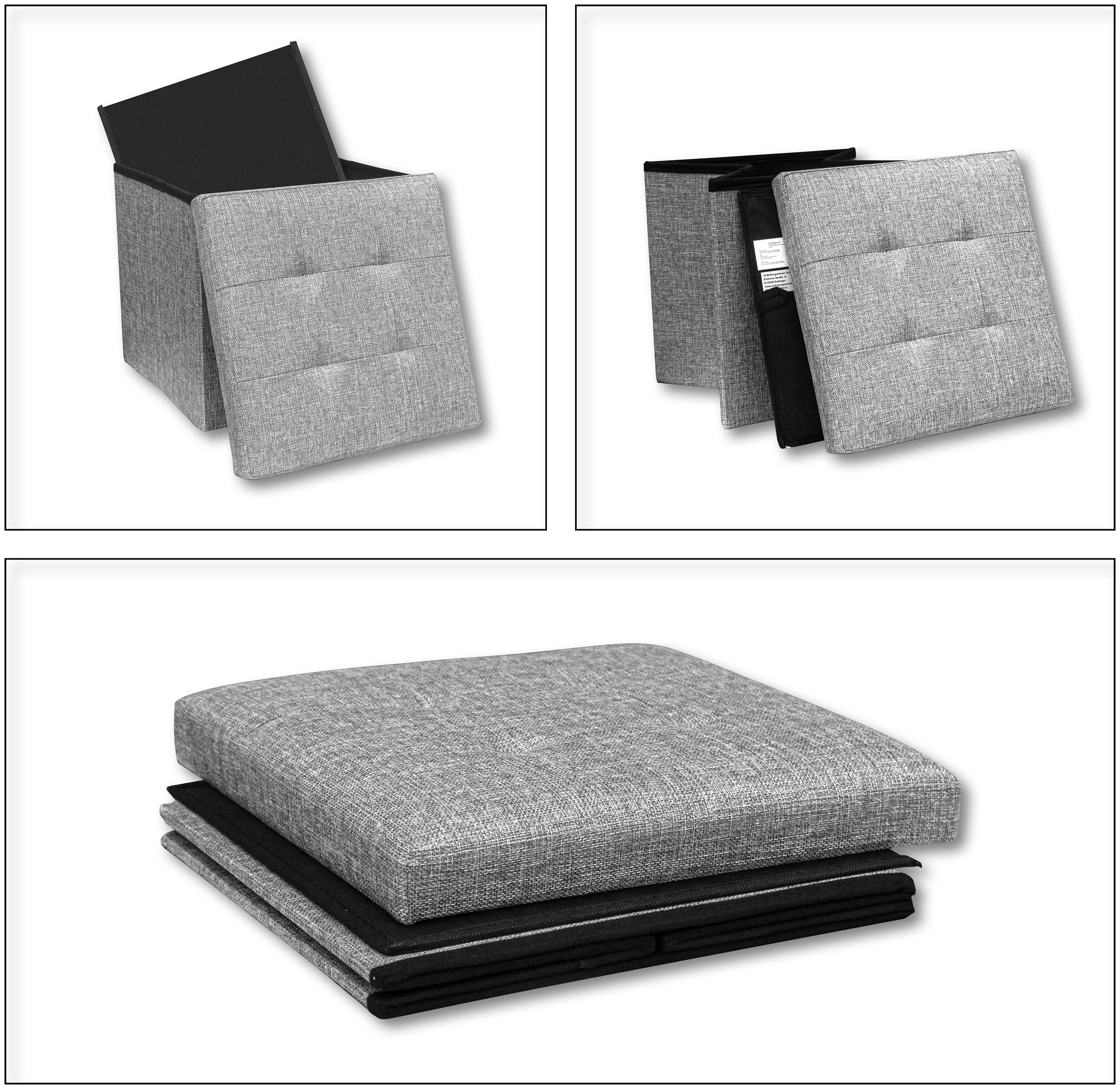 VCM Sitztruhe »Stoff Sitztruhe Sitzbank Truhe Box Hocker Boxas« 1 Stk. tlg.