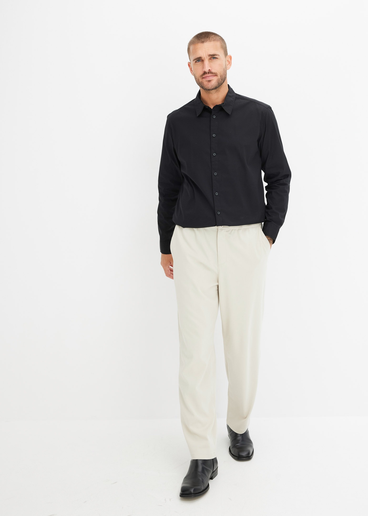 bonprix Langarmhemd in lässiger Form mit Kentkragen