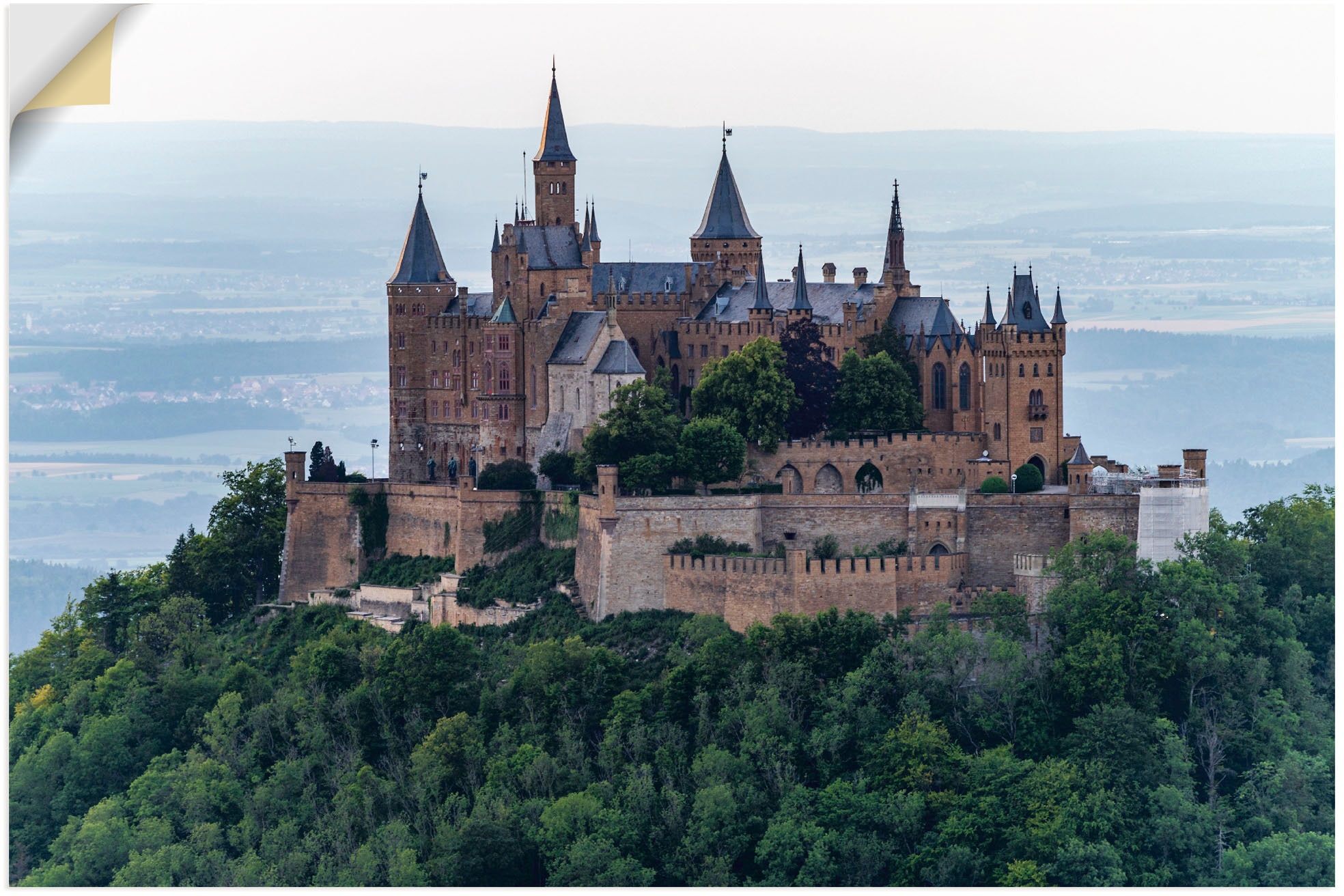 BAUR Artland »Burg Nahaufnahme«, Alubild, Hohenzollern Leinwandbild, oder Wandbild Größen St.), als versch. Wandaufkleber | in (1 als Friday Poster Black Gebäude,