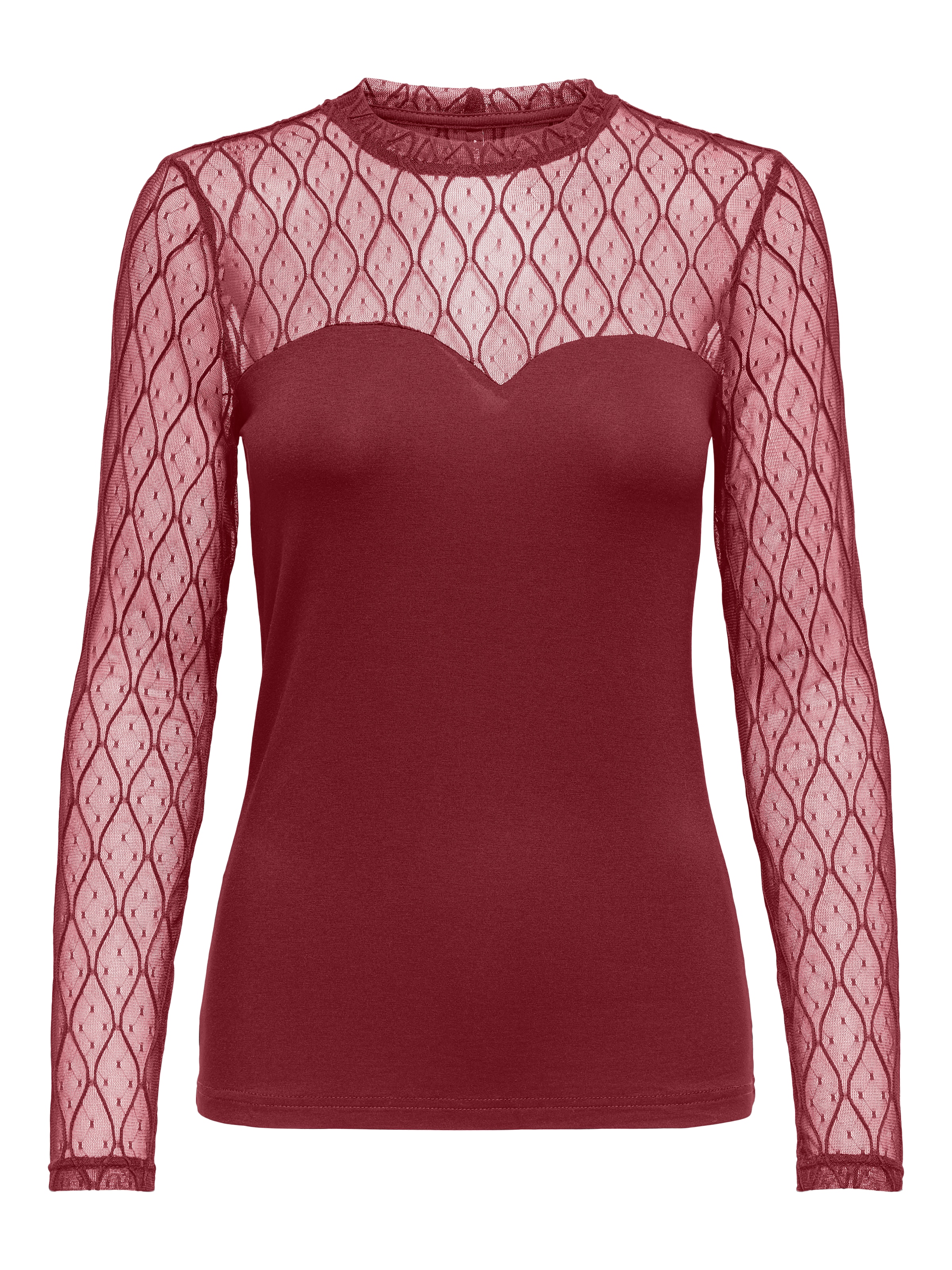 ONLY Spitzenshirt "ONLSALINA L/S LACE MIX TOP JRS" günstig online kaufen