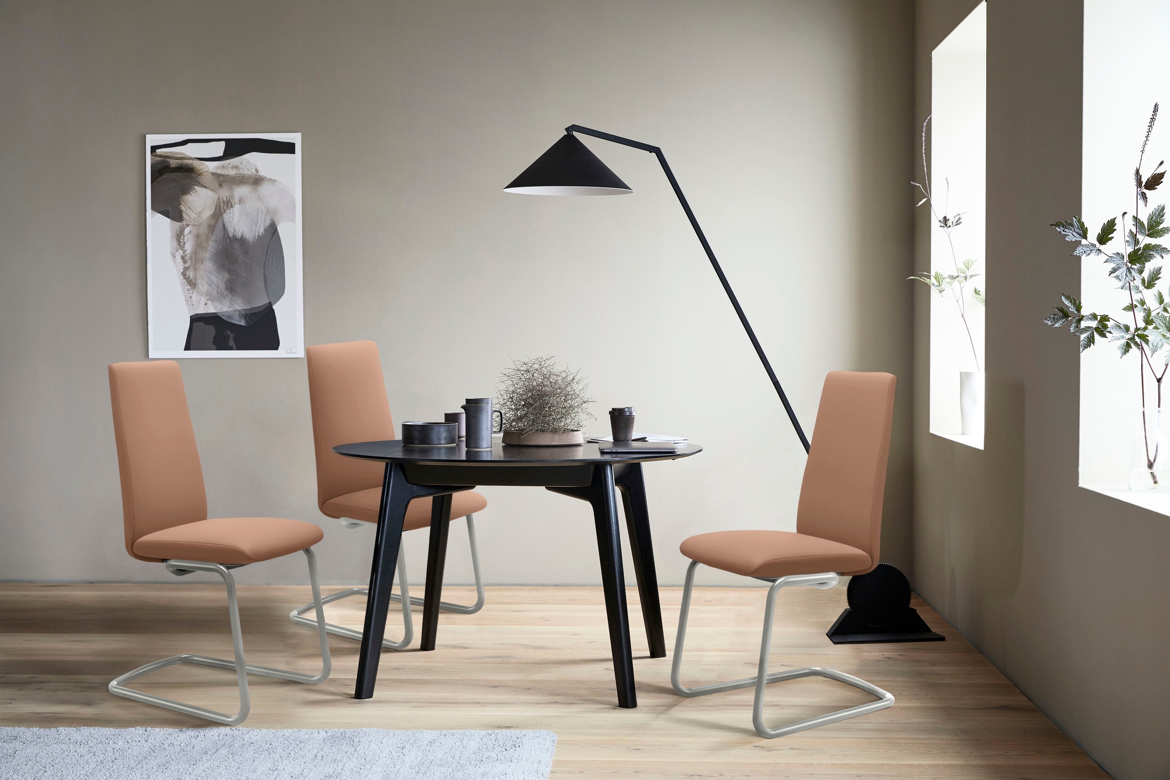 Stressless® Polsterstuhl »Laurel«, Leder BATICK, High Back, Größe M, mit Beinen aus Stahl in Chrom matt