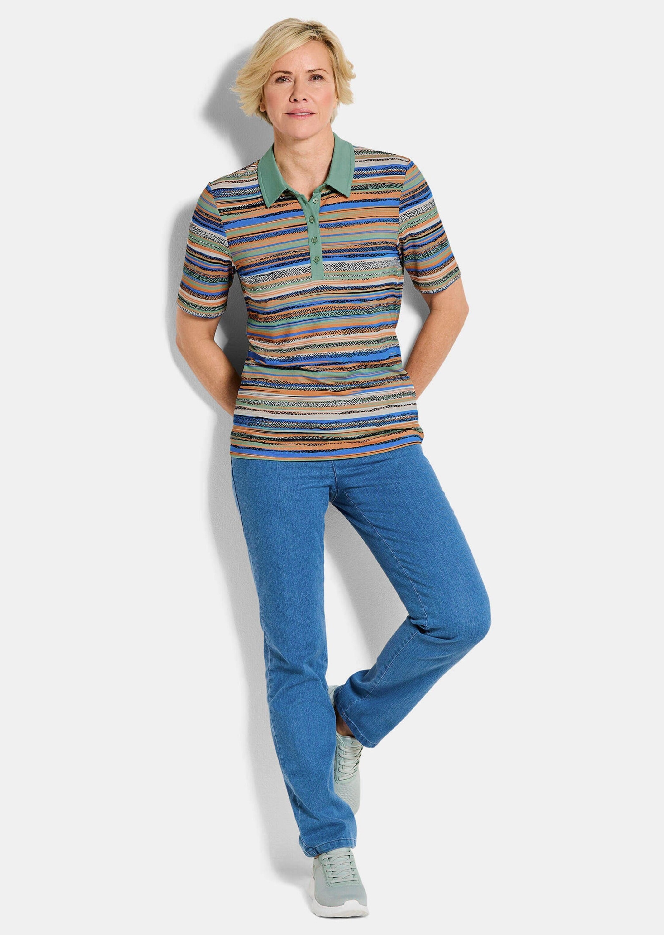 GOLDNER Print-Shirt "Jerseyshirt mit Ethno-Design" günstig online kaufen