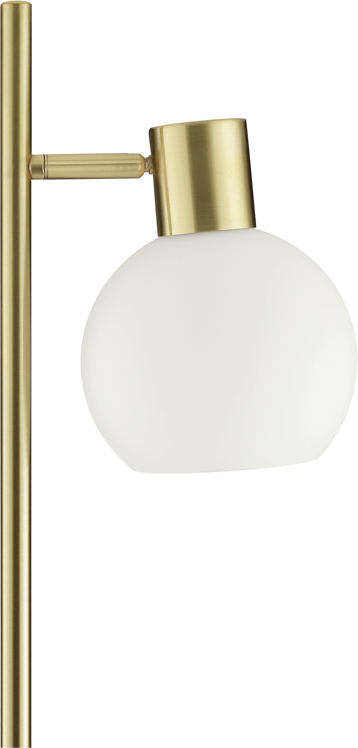 Brilliant Stehlampe »Cony« E14 1 Stk. 150 x 20 x 31 cm, E14 Fassung, Metall/Glas, messingfarben/opal weiß