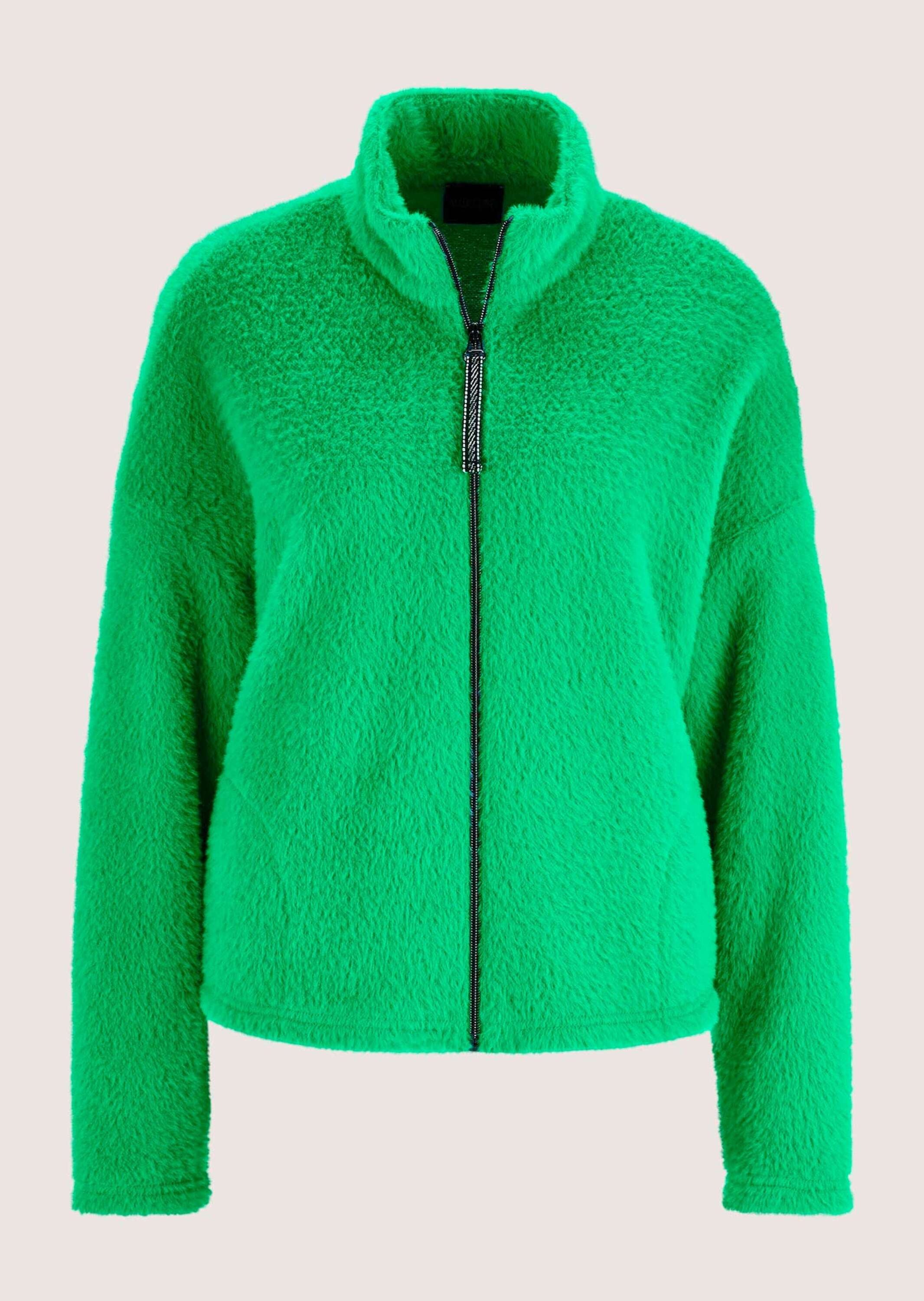 MADELEINE Kurzjacke "Jacke Trendige Kurzjacke mit Stehkragen" Kunstjelljack günstig online kaufen