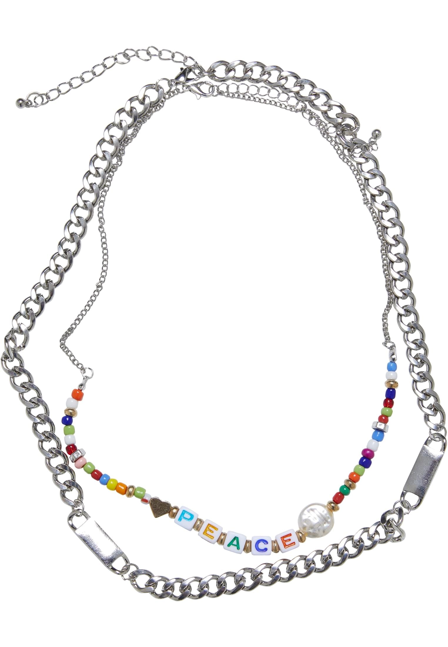URBAN CLASSICS Edelstahlkette »Accessoires Peace Bead Layering Necklace 2- Pack« online kaufen | BAUR