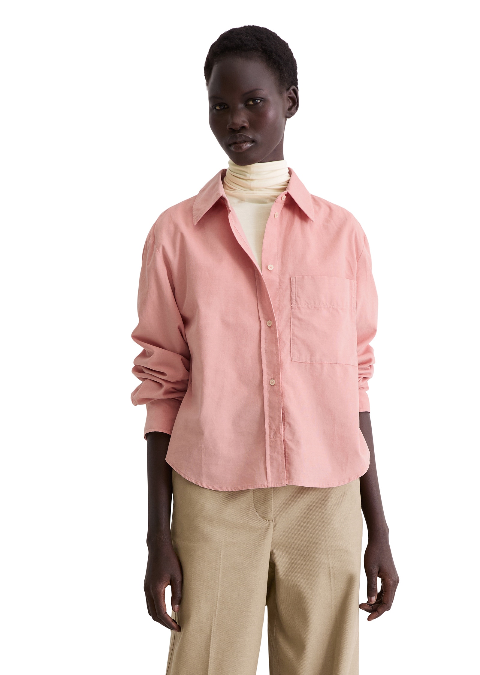 Marc OPolo Langarmbluse "aus softem Baumwolle-Lyocell-Mix" günstig online kaufen