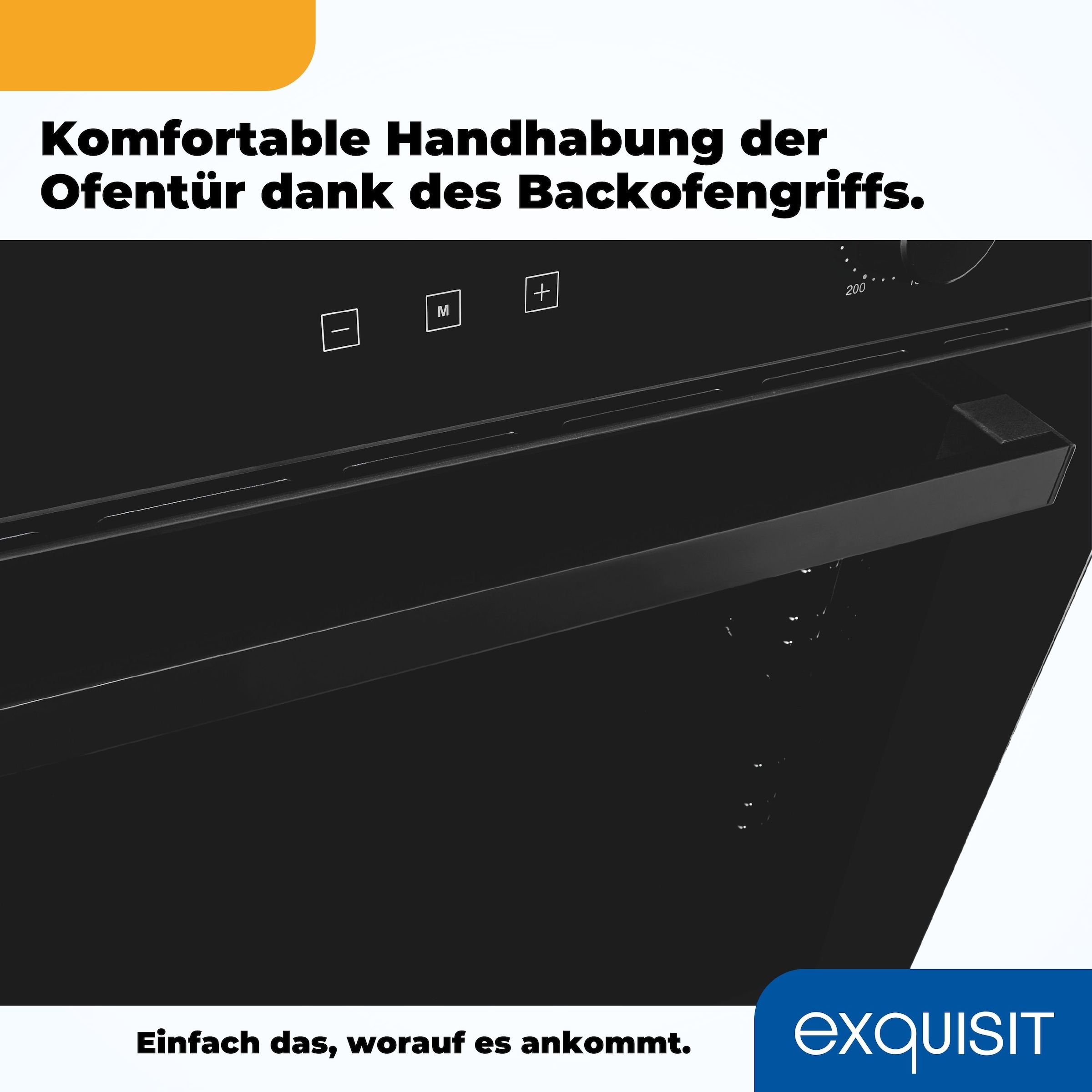 exquisit Einbaubackofen  »EBE278-U-020 schwarz«, mit Teleskopauszug nachrüstbar