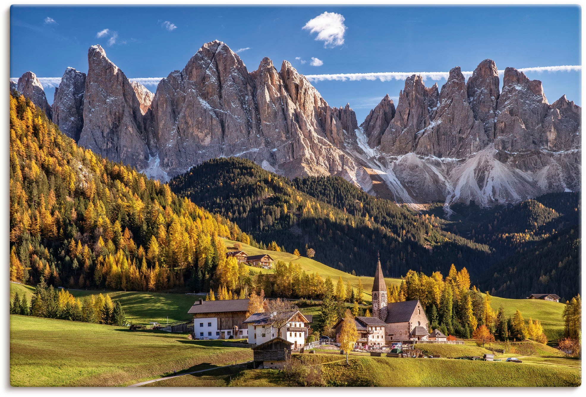 Artland Wandbild »Herbst in als Leinwandbild, versch. (1 & Alubild, | BAUR St.), in Poster Südtirol«, Alpenbilder, Größen Wandaufkleber Berge oder bestellen