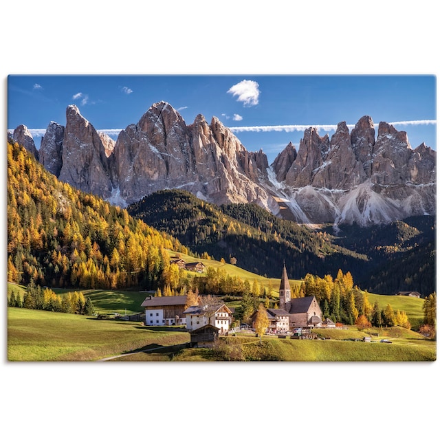 Artland Wandbild »Herbst in Südtirol«, Berge & Alpenbilder, (1 St.), als  Alubild, Leinwandbild, Wandaufkleber oder Poster in versch. Größen  bestellen | BAUR