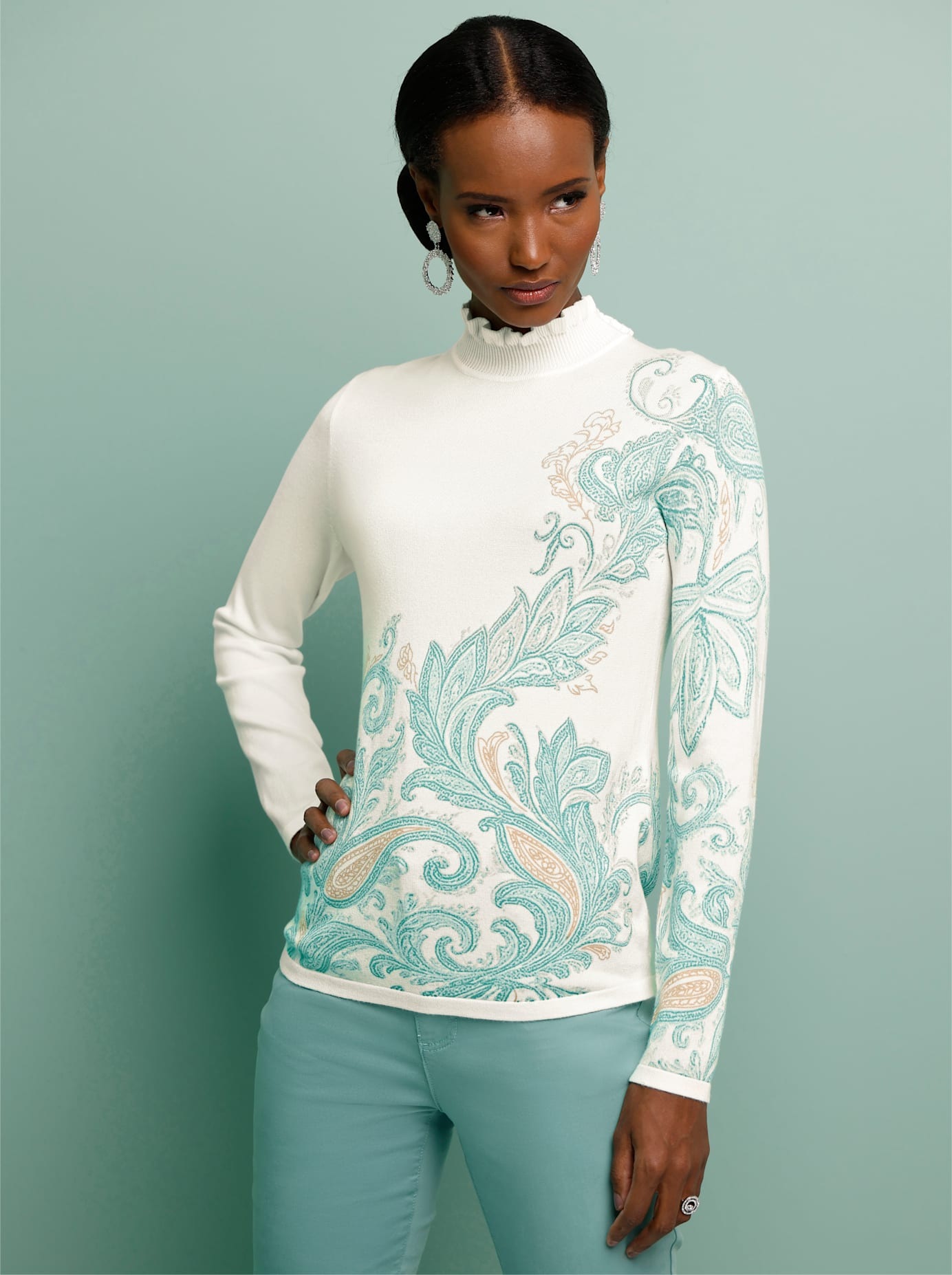 creation L Strickpullover "Druck-Pullover"