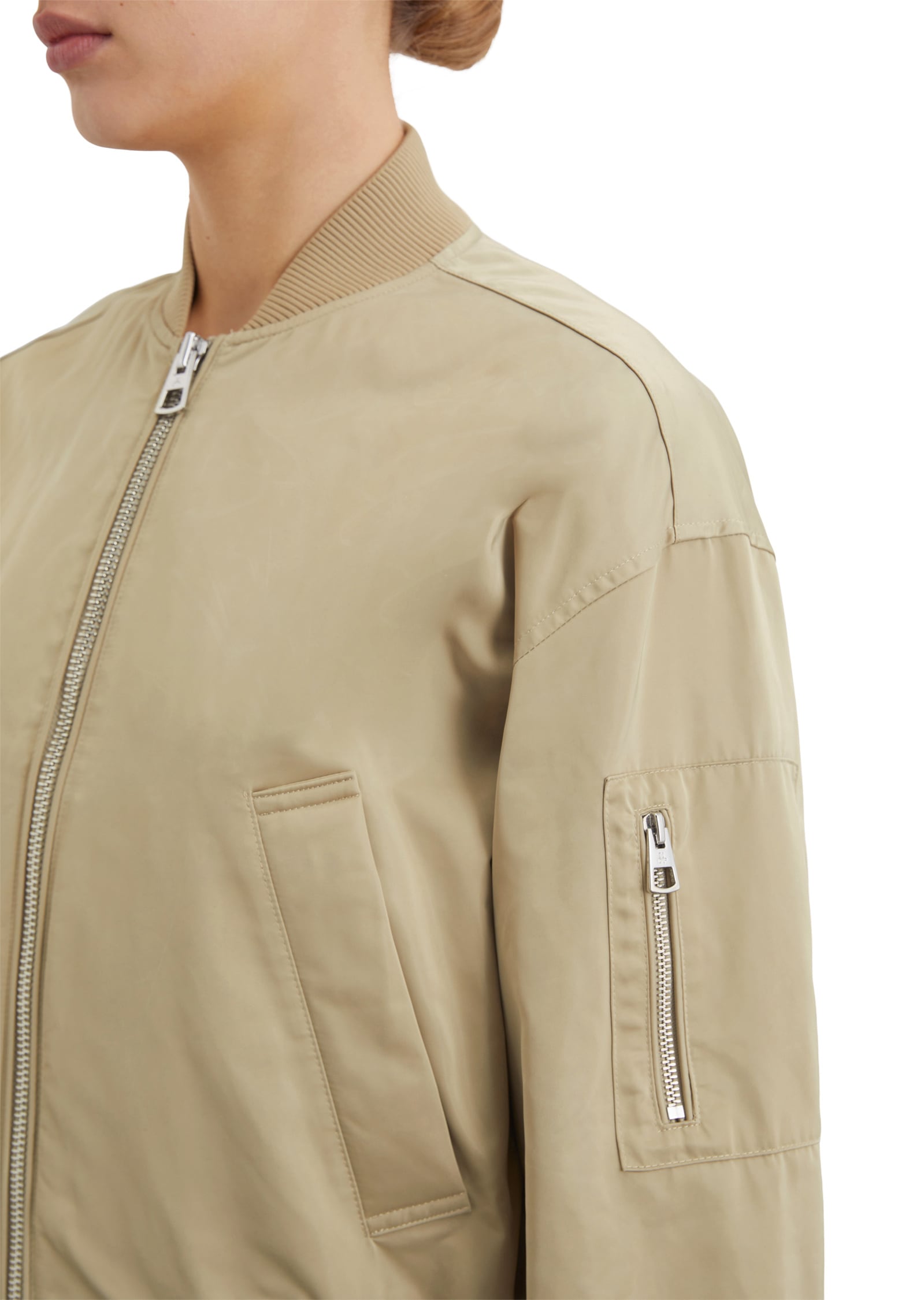 Marc O'Polo Outdoorjacke »aus recyceltem Polyester-Twill«, ohne Kapuze