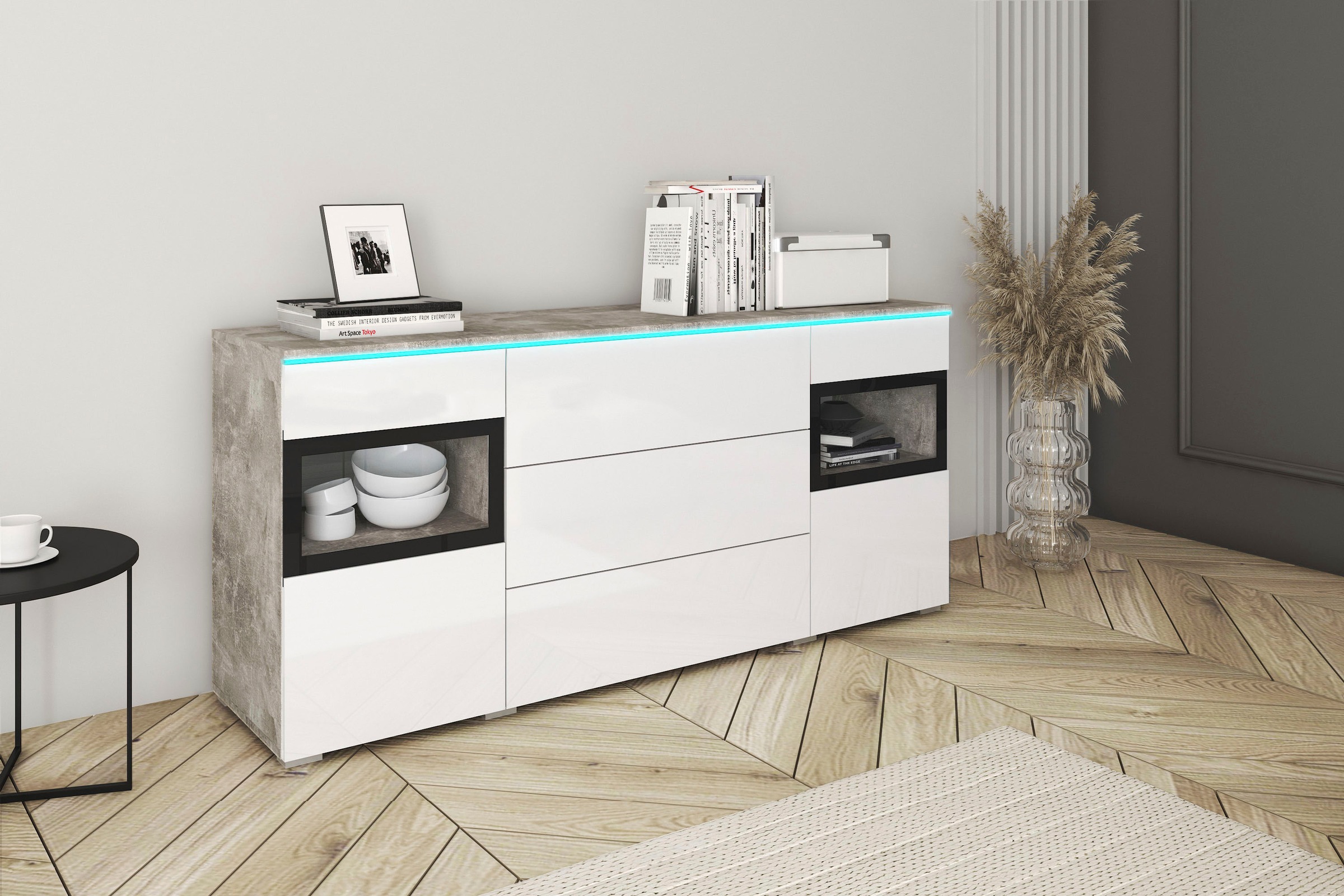 INOSIGN Sideboard "VERA", Moderne grifflose Kommode,verstellbare Einlegeböd günstig online kaufen