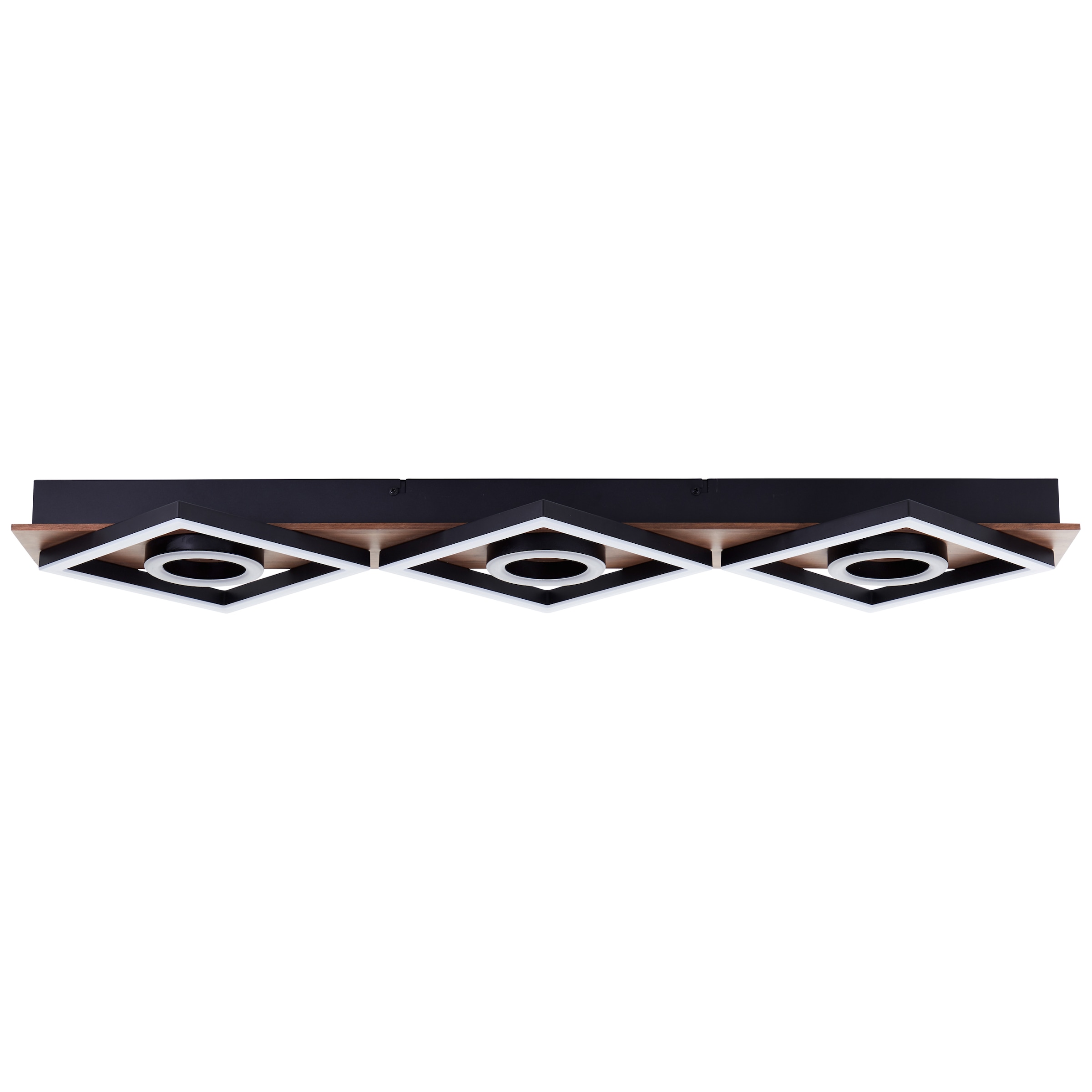 Brilliant LED Deckenleuchte »Maureen«, 88 x 28 cm, 3900 lm, 3-Stufen-dimmbar, 3000 K, Metall/Holz