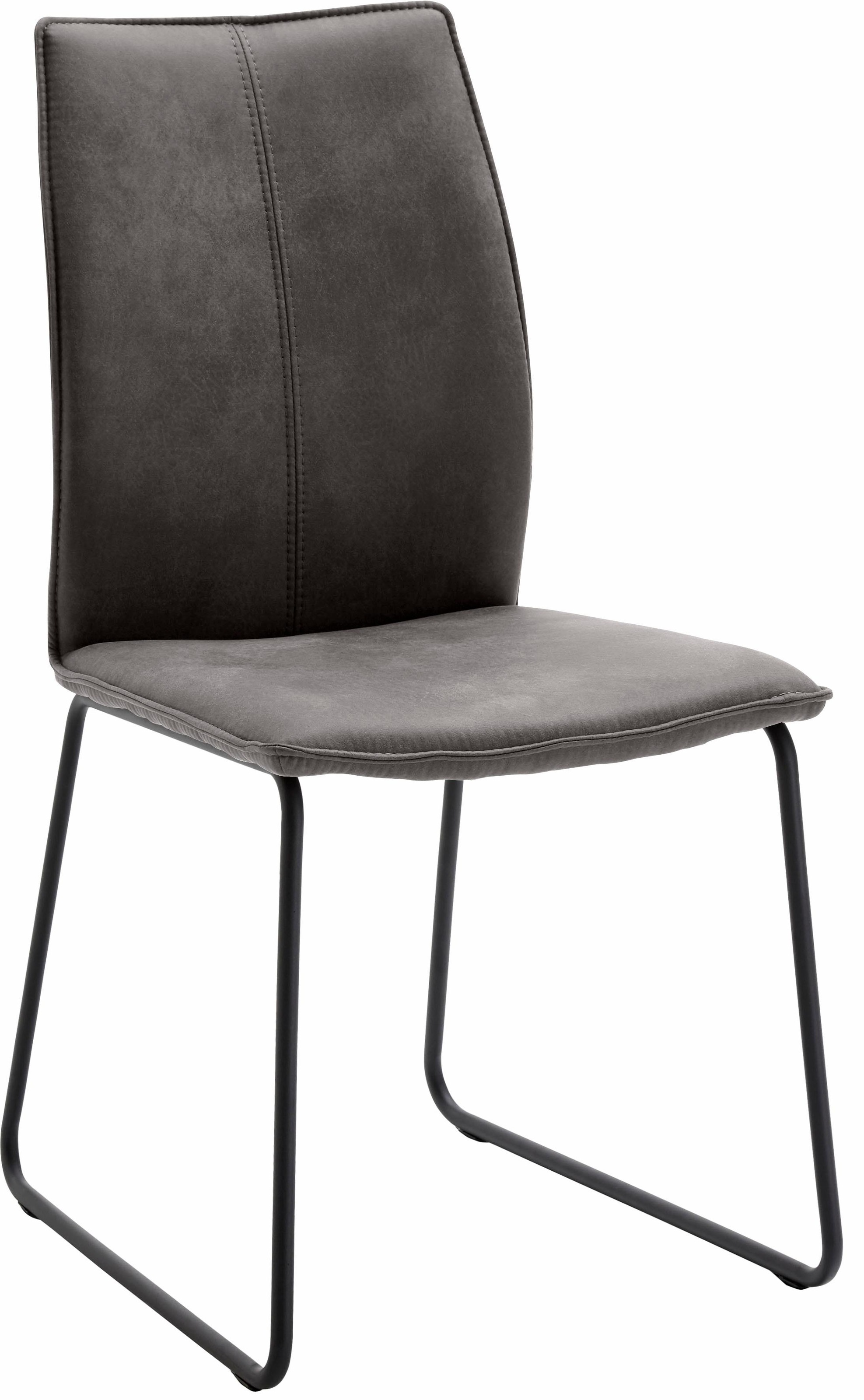 NIEHOFF SITZMÖBEL Polsterstuhl »Capri«, (Set), 2 St., Microfaser ABERDEEN, Kufengestell aus Eisen, Bezug in Microfaser oder Leder